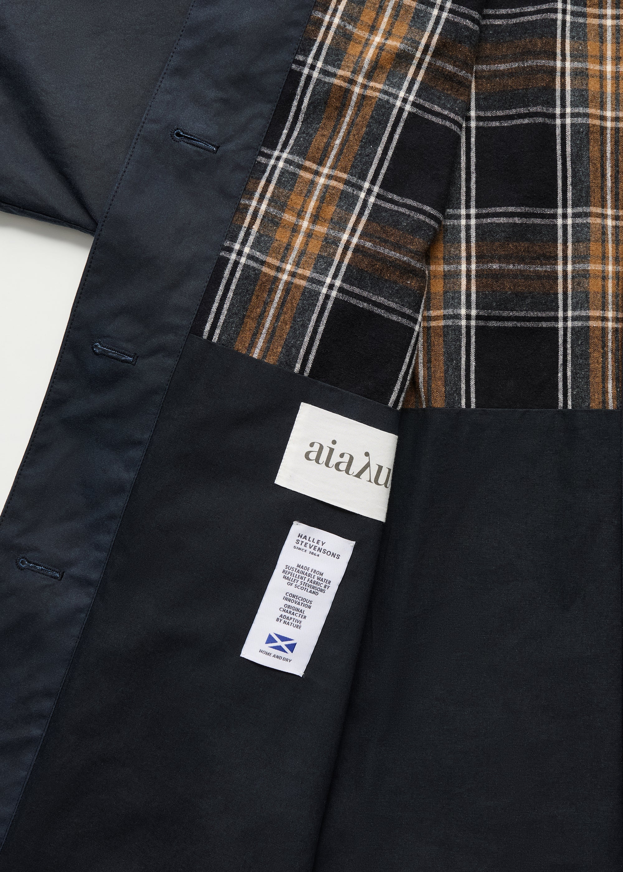 Jay coat – oilskin | Navy Jacket aiayu