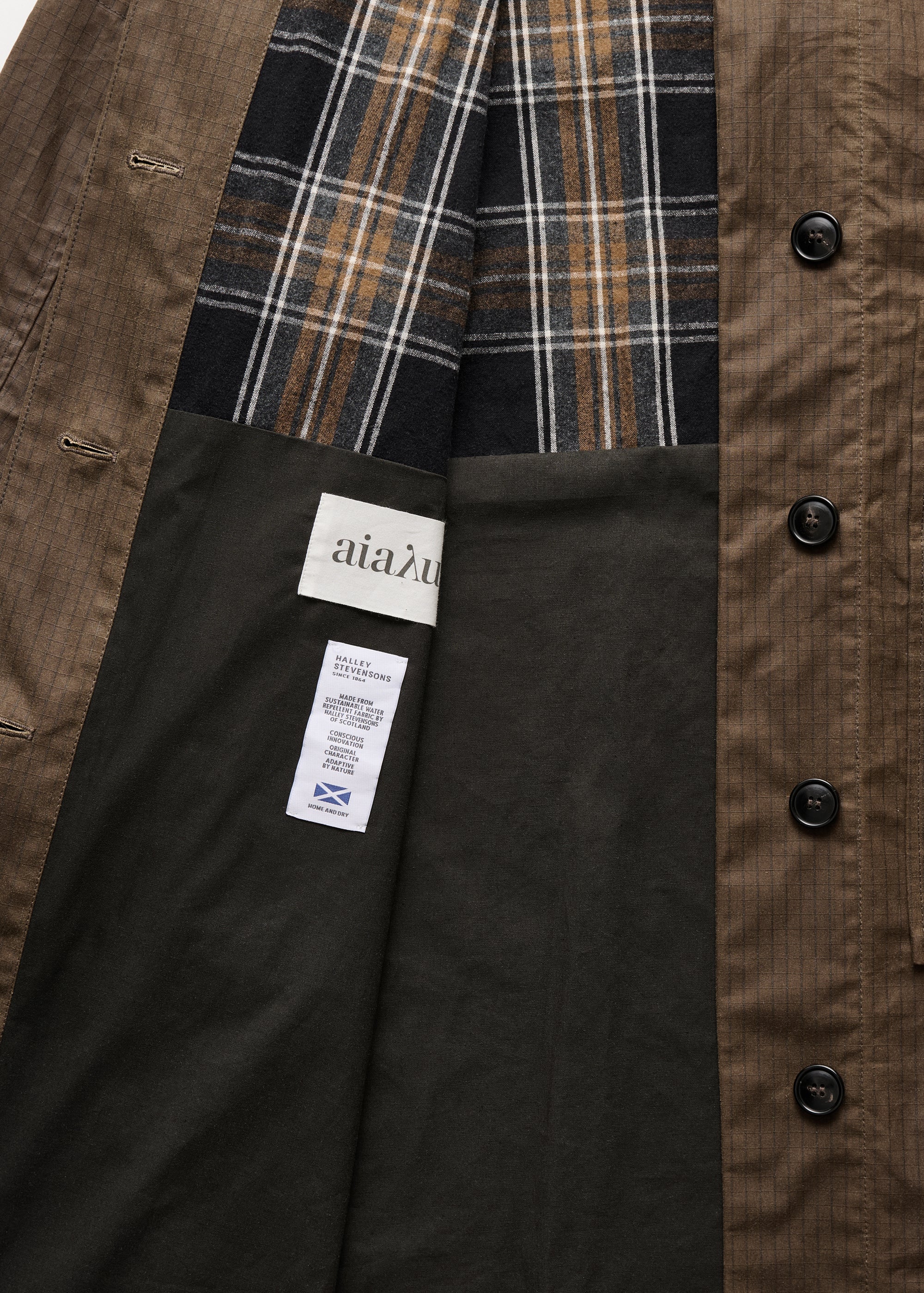 Jay coat ripstop – oilskin silkwax | Bark