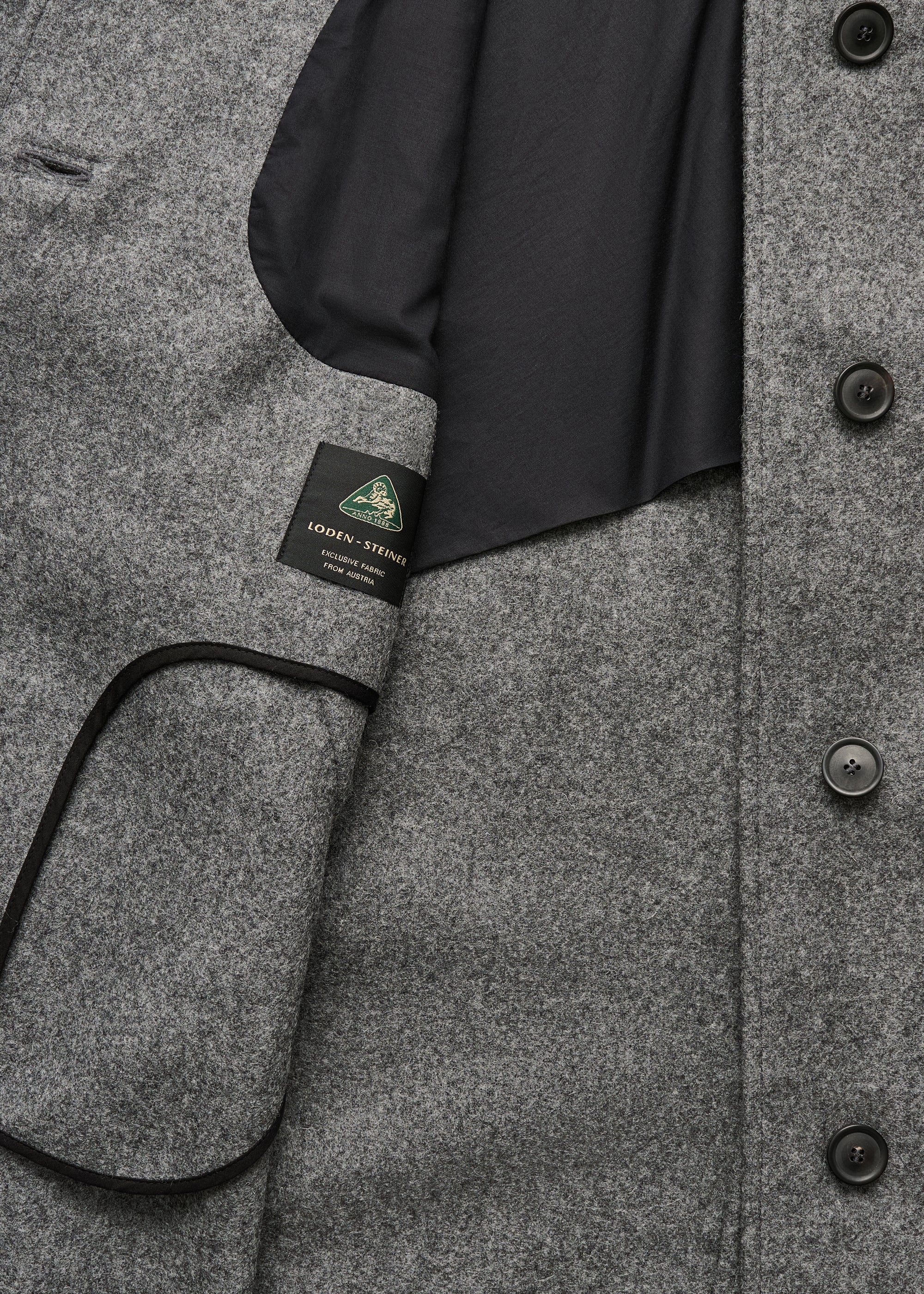 Jo coat loden | Pure grey