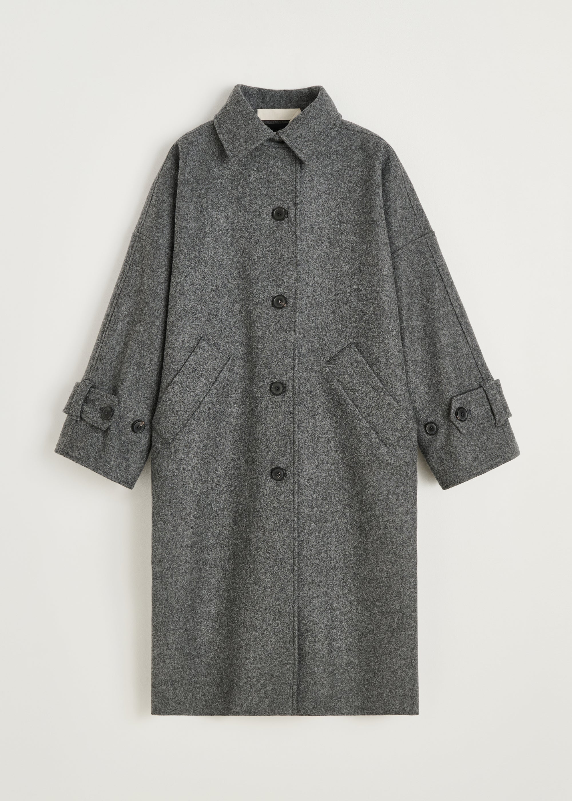 Jo coat loden | Pure grey Coat aiayu