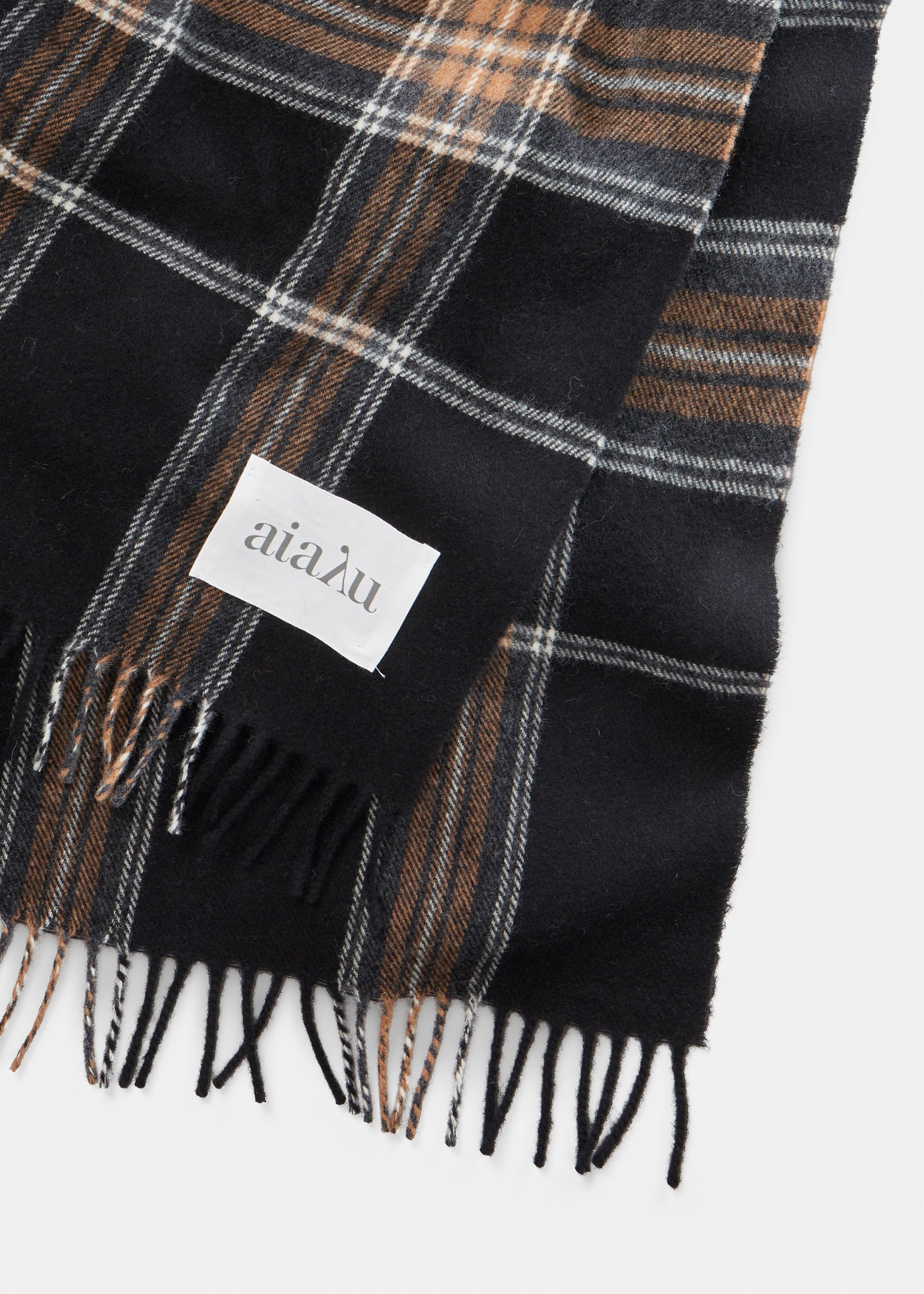 Kaya wool scarf | Mix Black