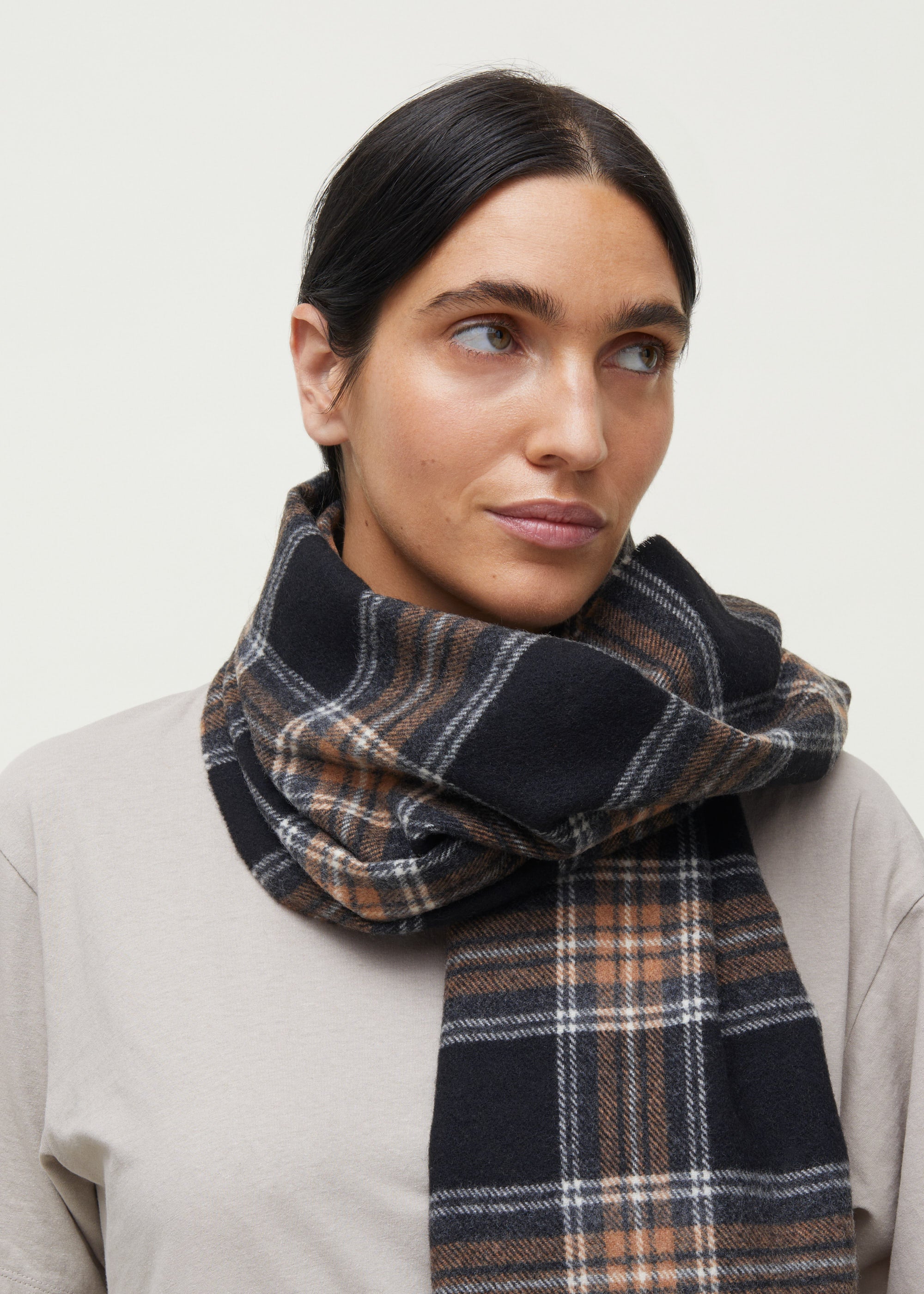 Kaya wool scarf | Mix Black