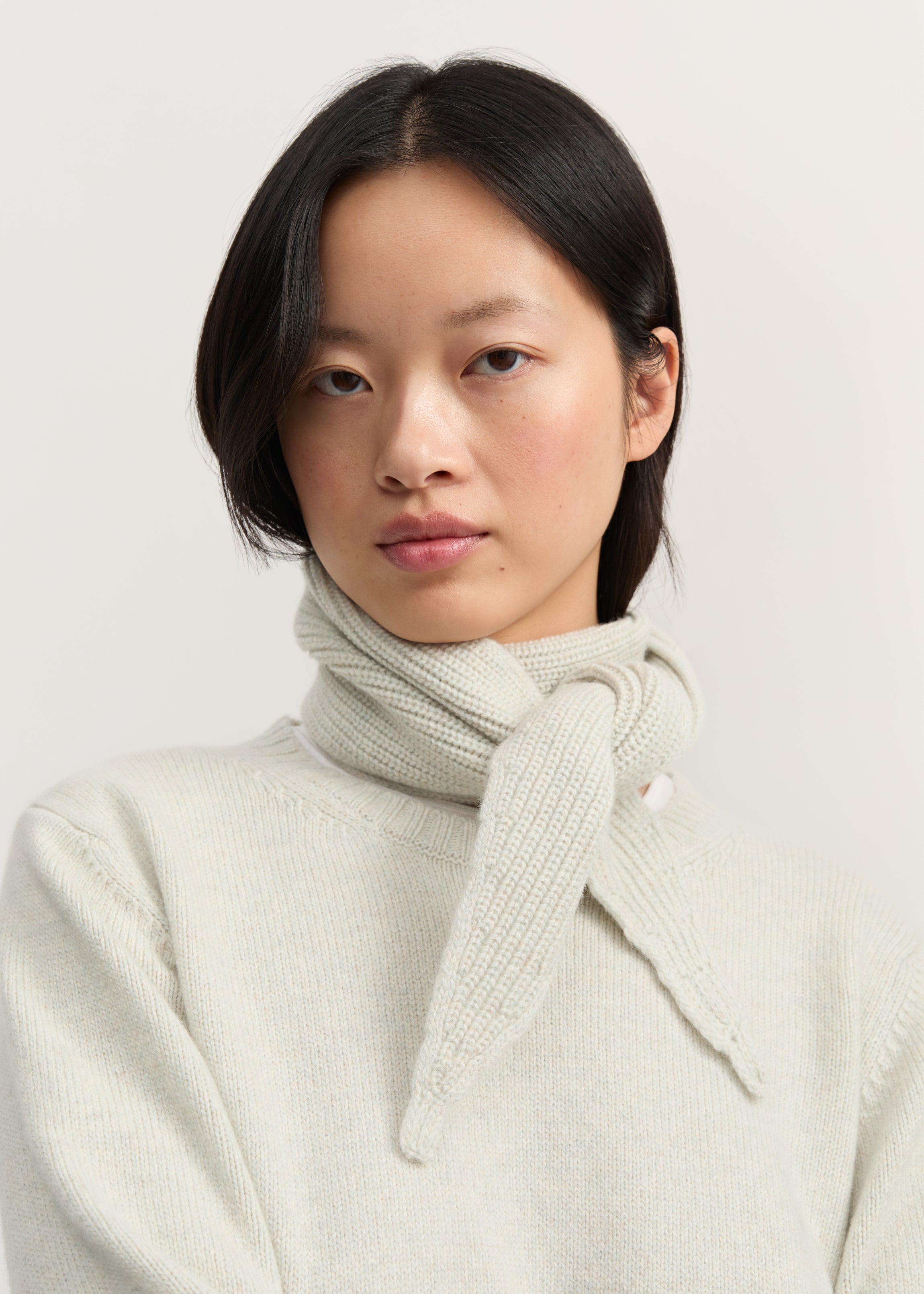 Knox scarf – cashmere | Dove Mouline Scarf aiayu