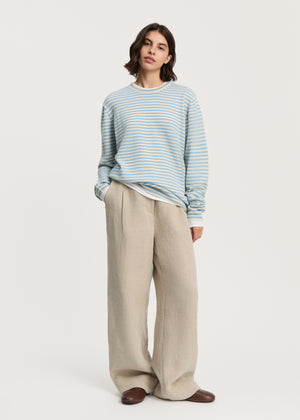 Leonardo sweater – cashmere | Mix Opal Blue Sweater aiayu