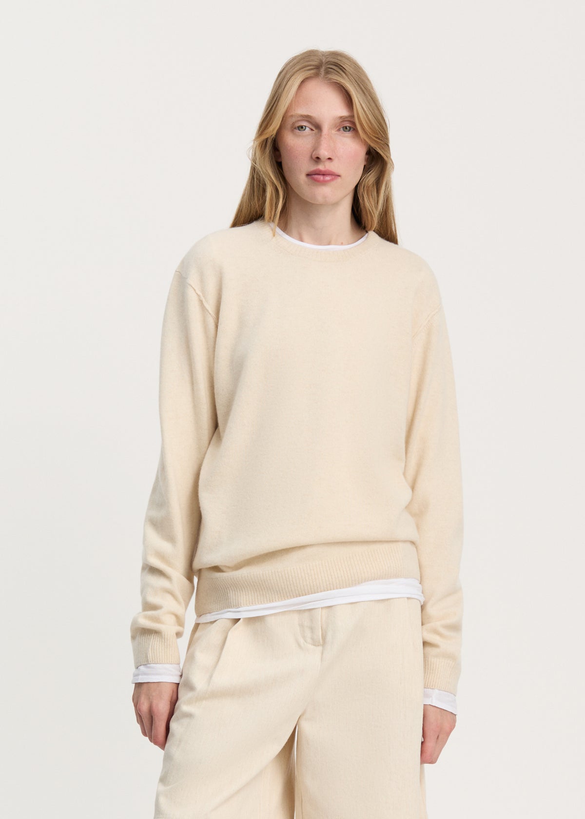 Leonardo sweater – pure cashmere | Pure Ecru Sweater aiayu