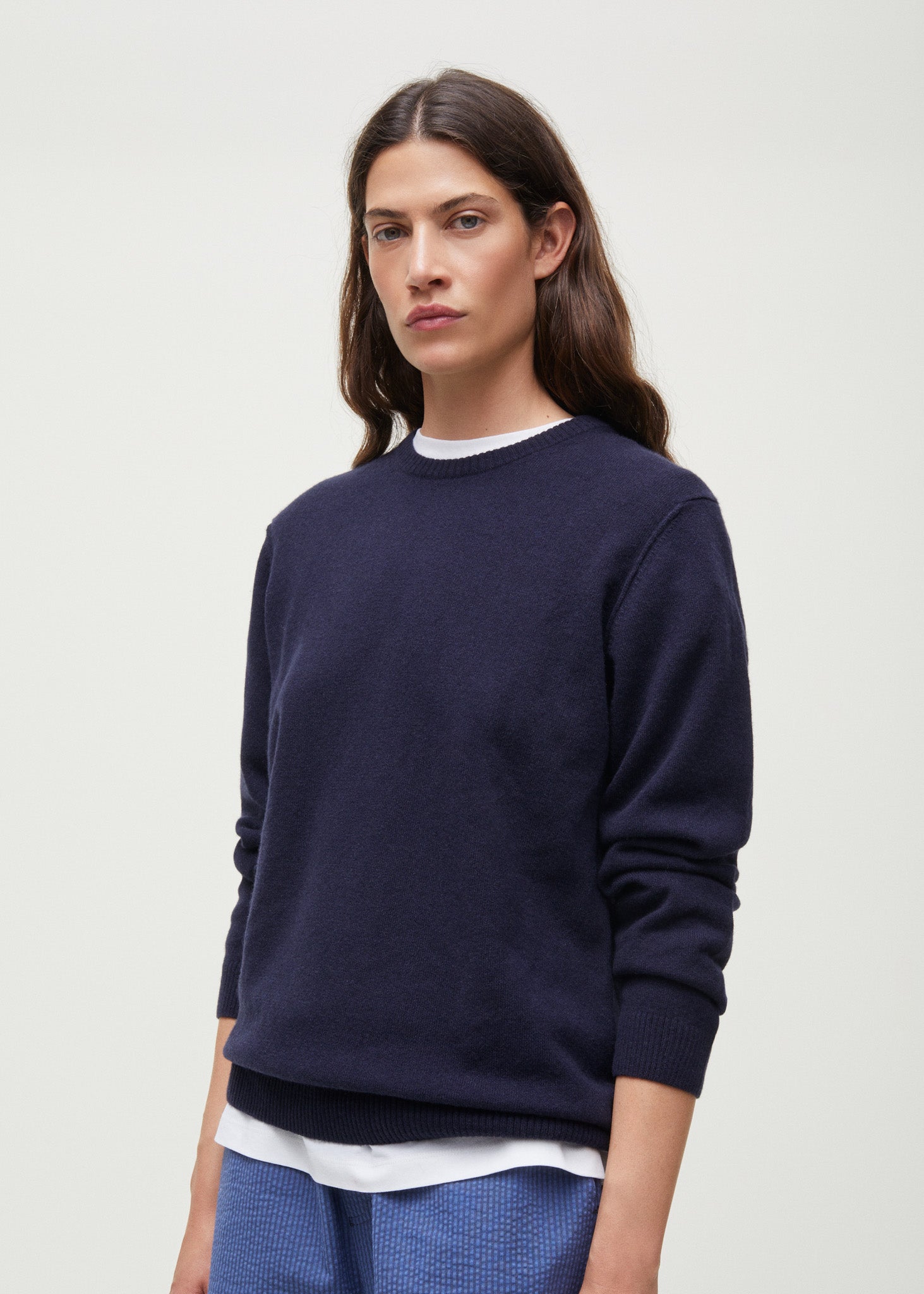 Leonardo cashmere sweater | Black Blue