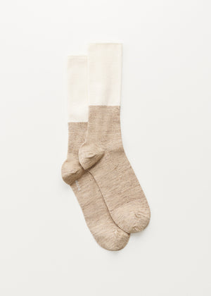 Linen rib socks  | Mix Linen