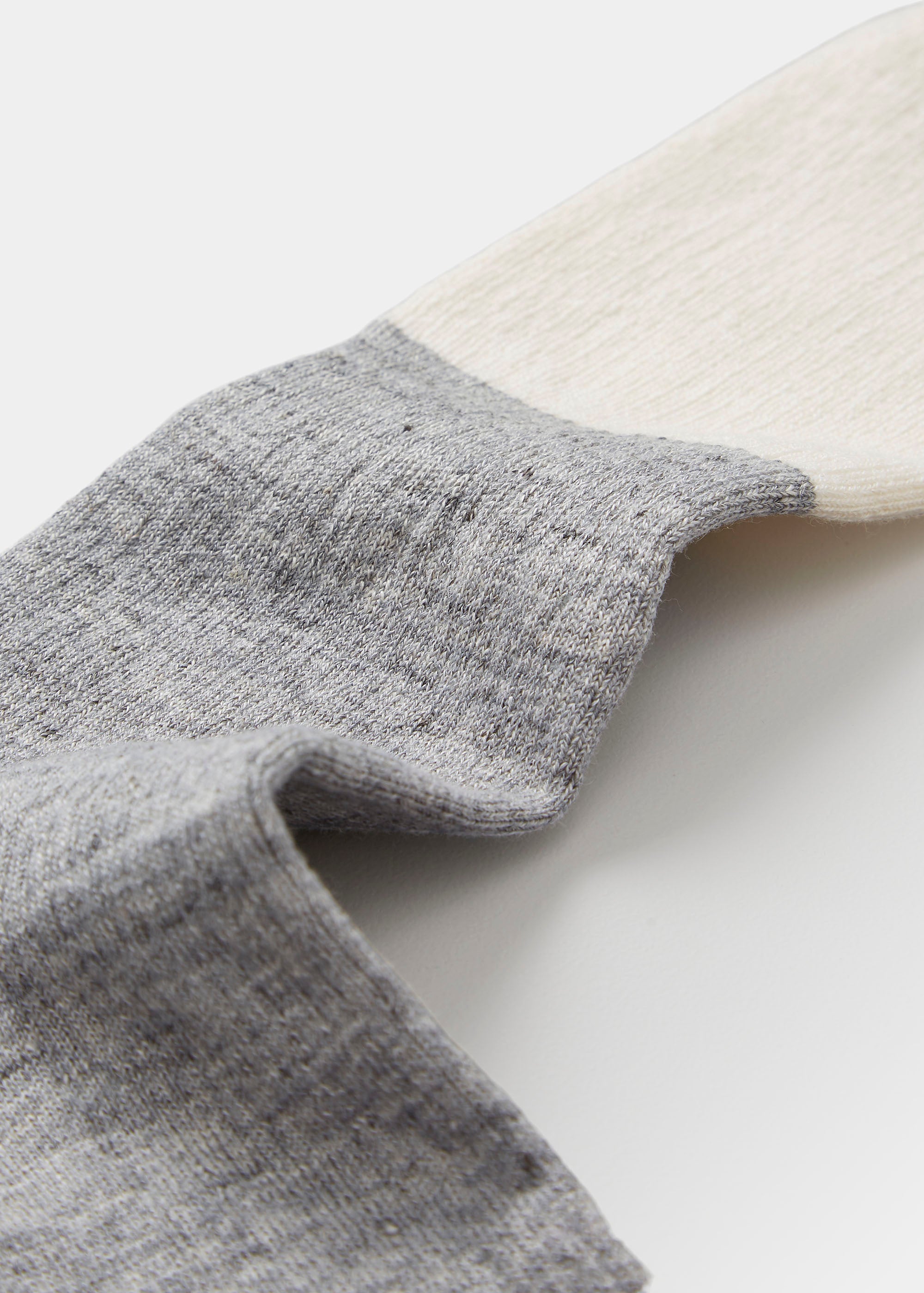 Linen rib socks  | Mix Grey Melange