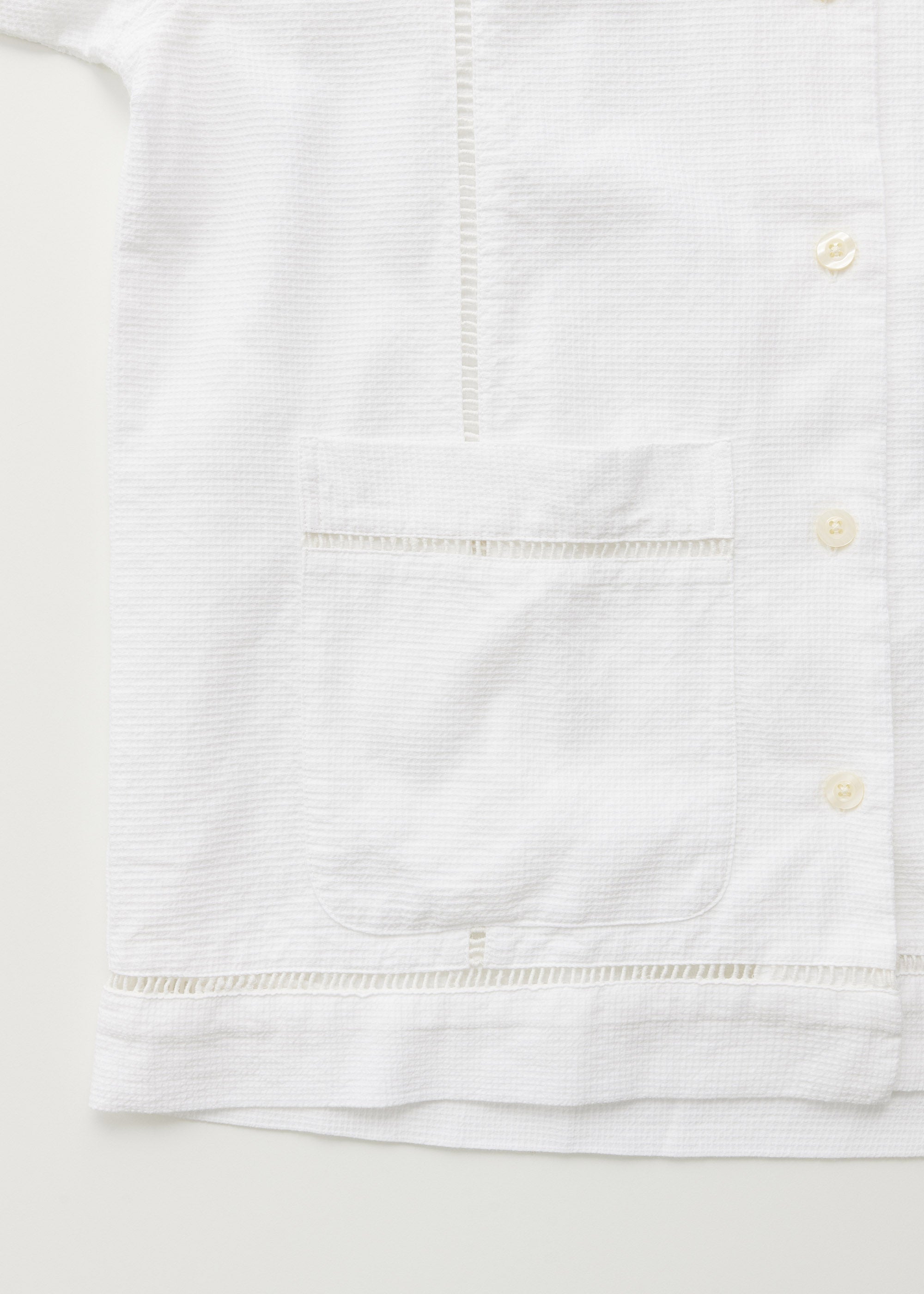 Lucie shirt waffle | White