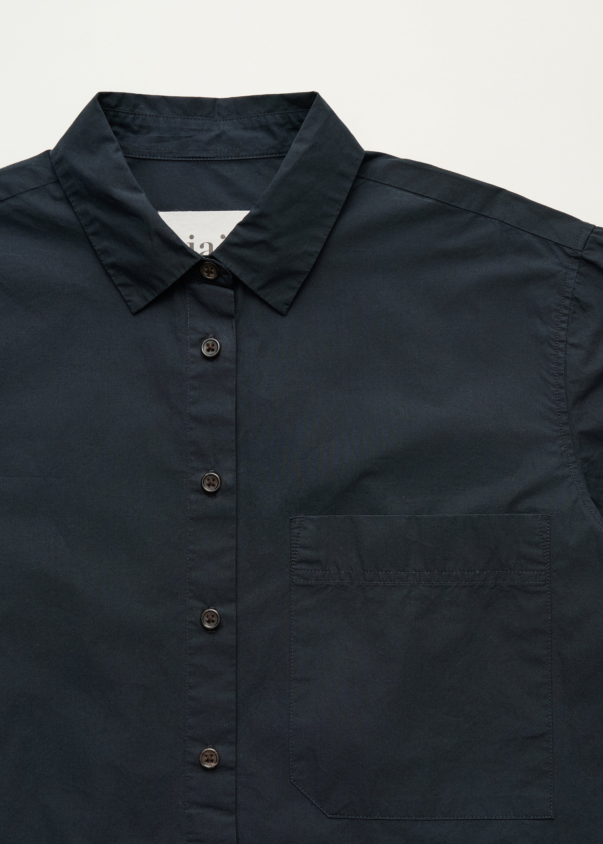 Lynette shirt dark horn | Black Navy Shirt Woven aiayu