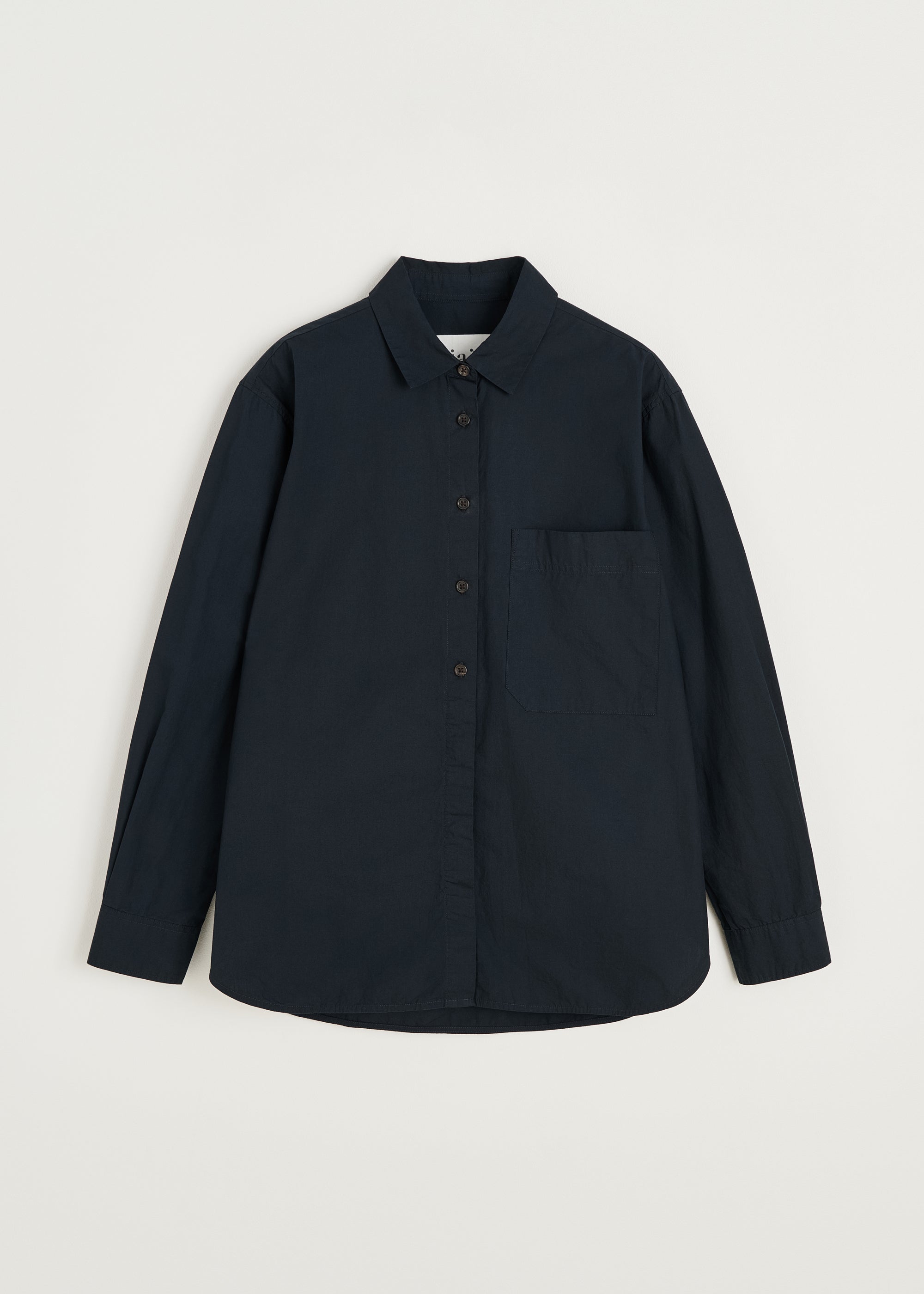 Lynette shirt dark horn | Black Navy Shirt Woven aiayu