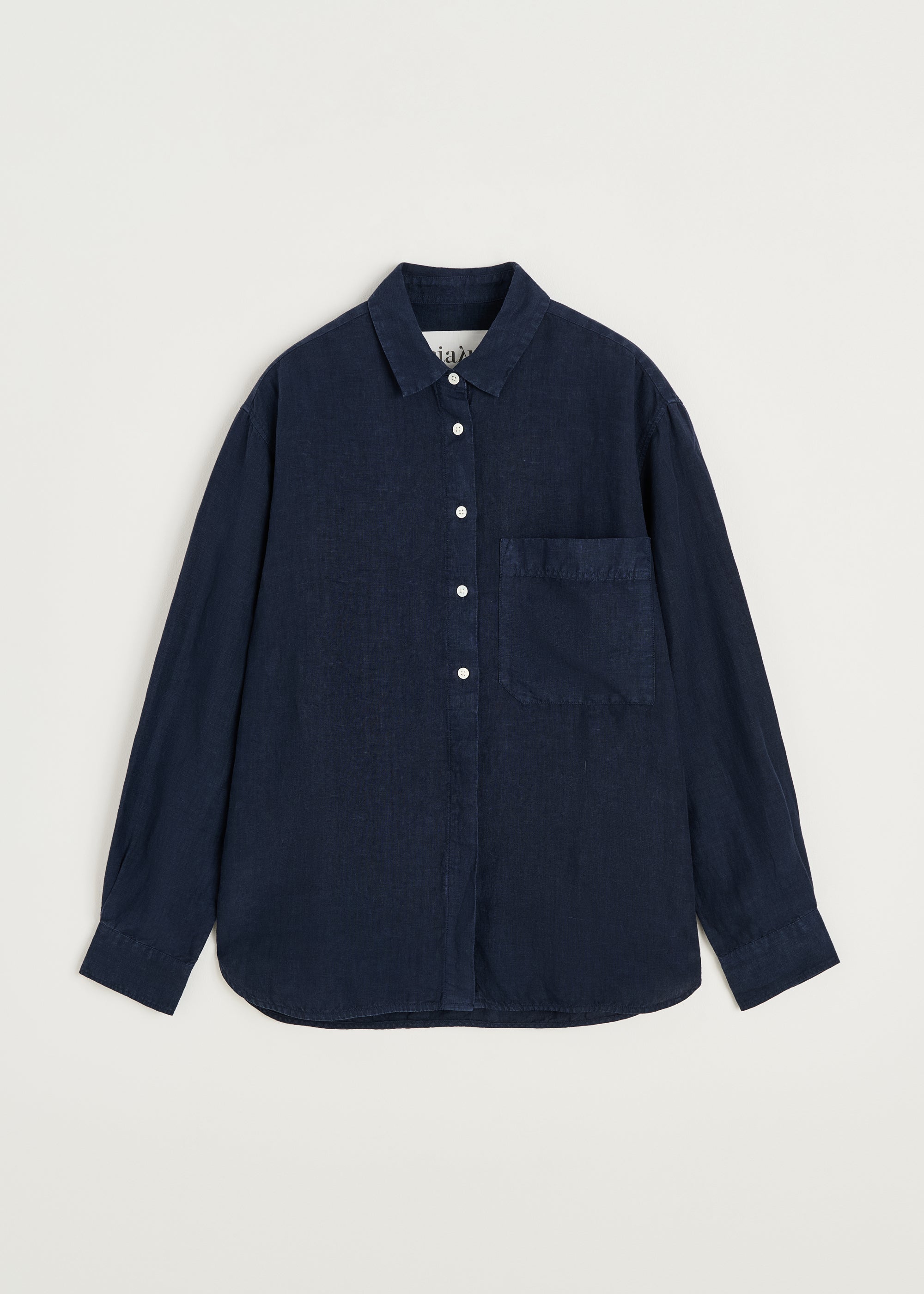 Lynette shirt linen | Navy Shirt Woven aiayu