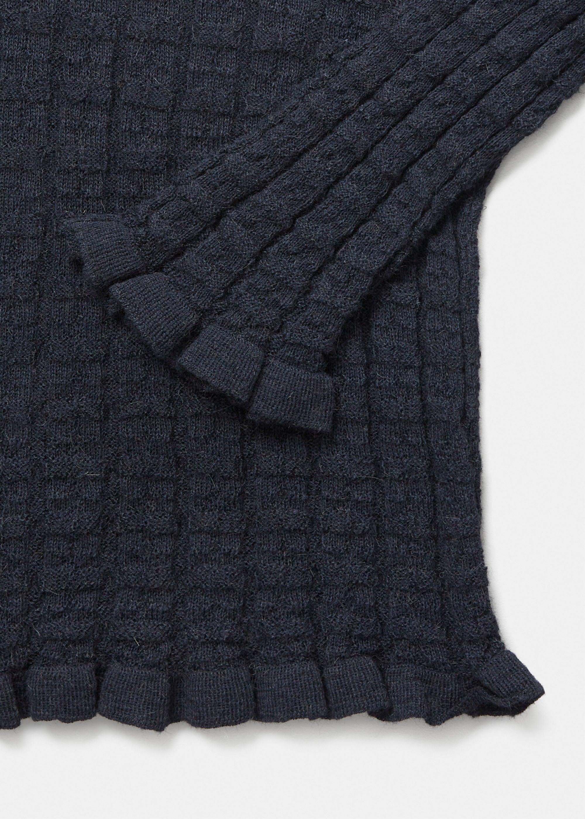 Mirja llama wool blouse | Black Blue