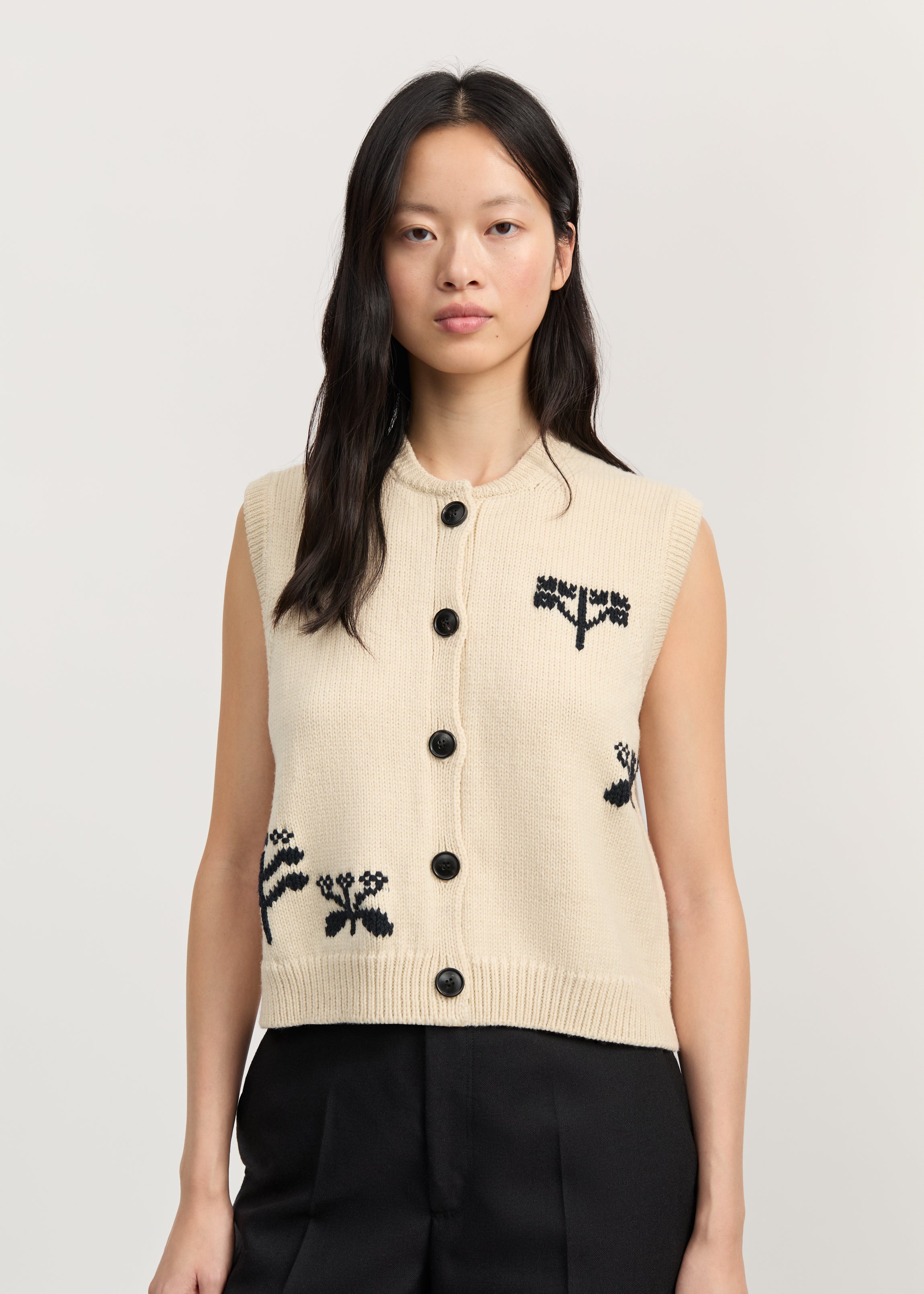 Macha vest – highland wool | Mix pure ecru Vest aiayu