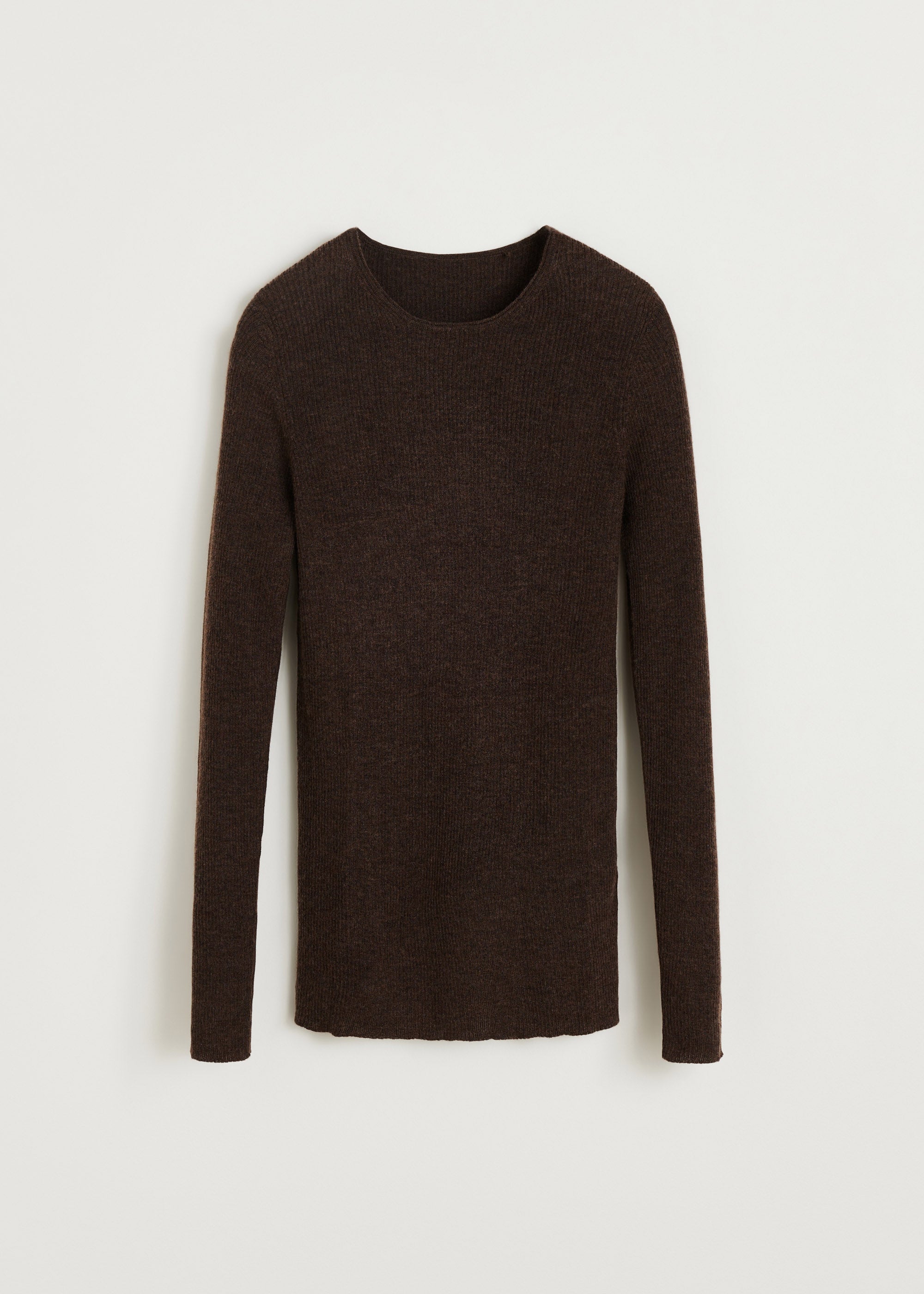 Madigan blouse - cashmere | Dark Brown Melange