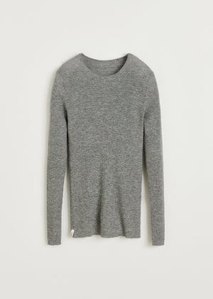 Madigan cashmere blouse | Grey Melange