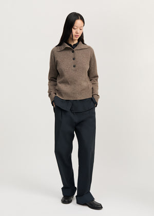 Maji sweater – yak | Pure Light Brown Sweater aiayu