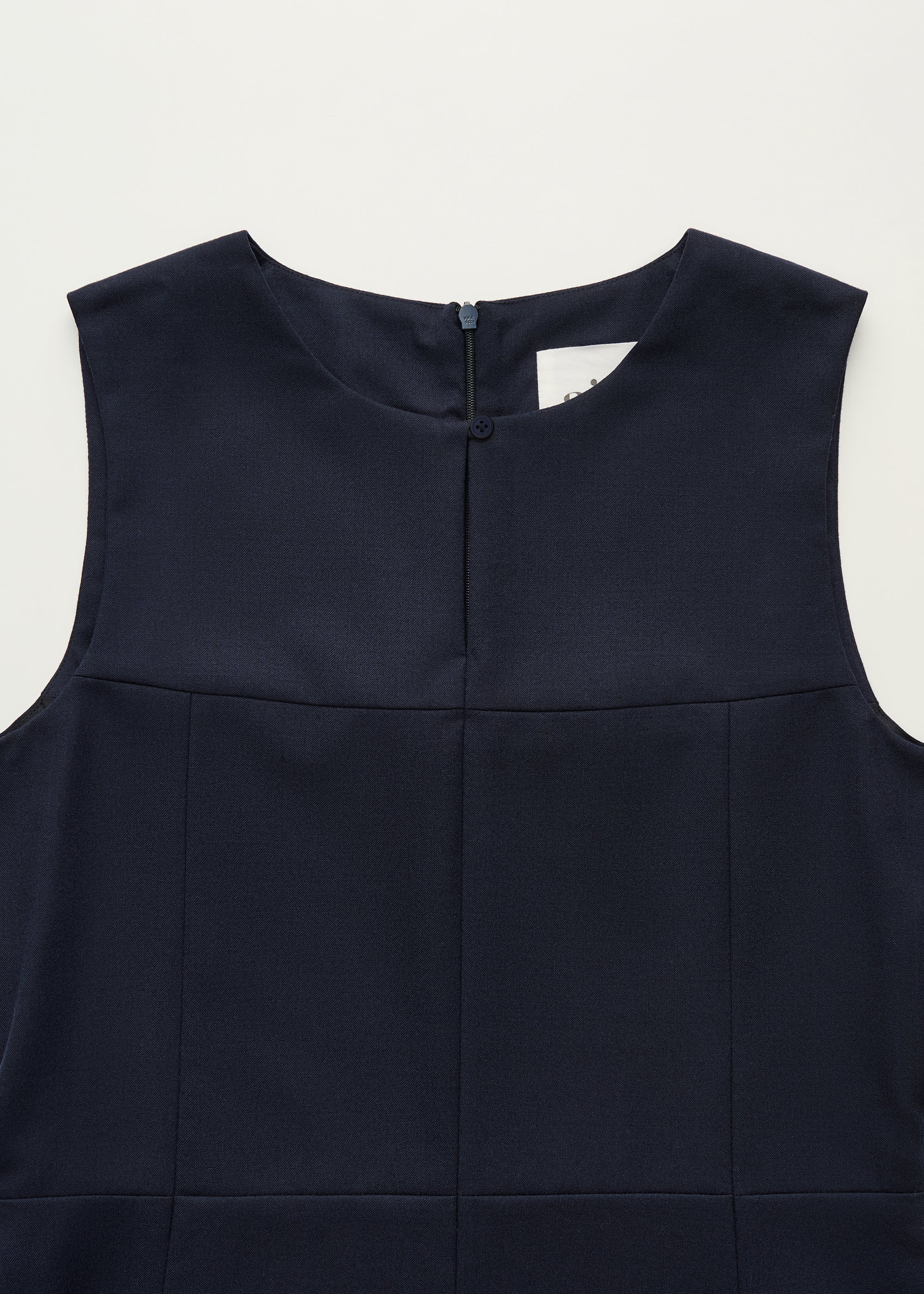 Martha mini dress fine wool | Black navy Dress aiayu