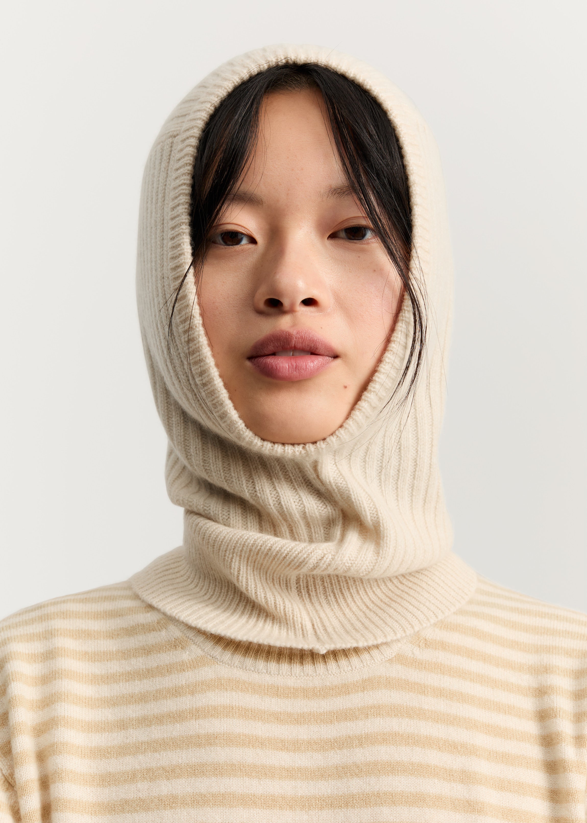 Masao balaclava – pure cashmere | Pure Ecru Hat aiayu