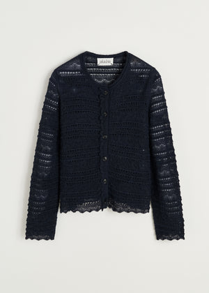 Mateo cardigan – pure llama | Black Blue Cardigan aiayu