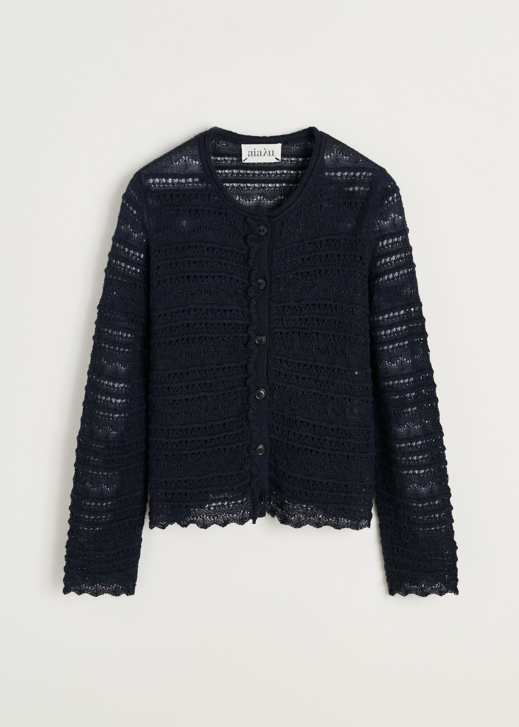 Mateo cardigan – pure llama | Black Blue Cardigan aiayu