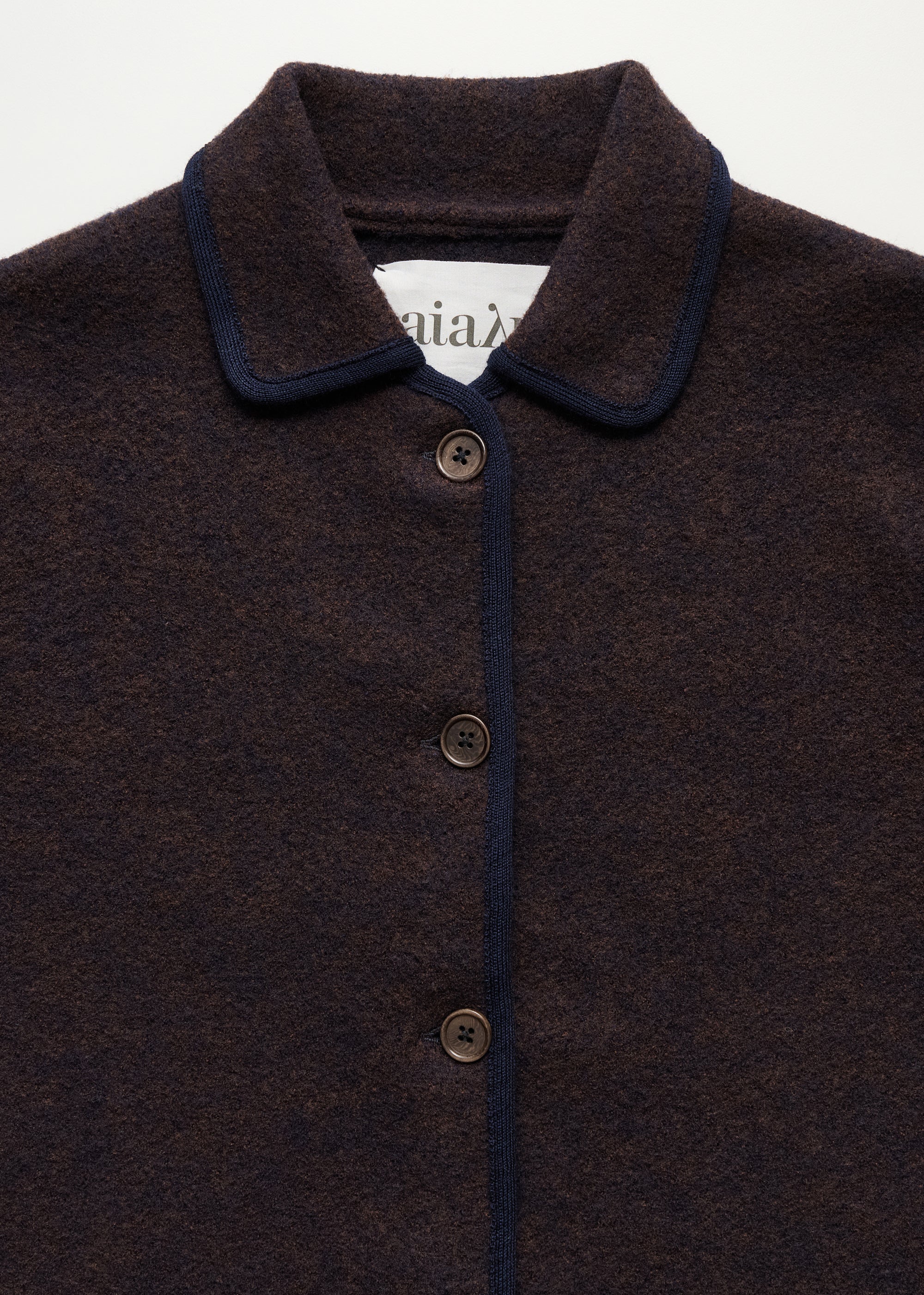 Mayra jacket – pure merino wool | Navy Melange Jacket aiayu