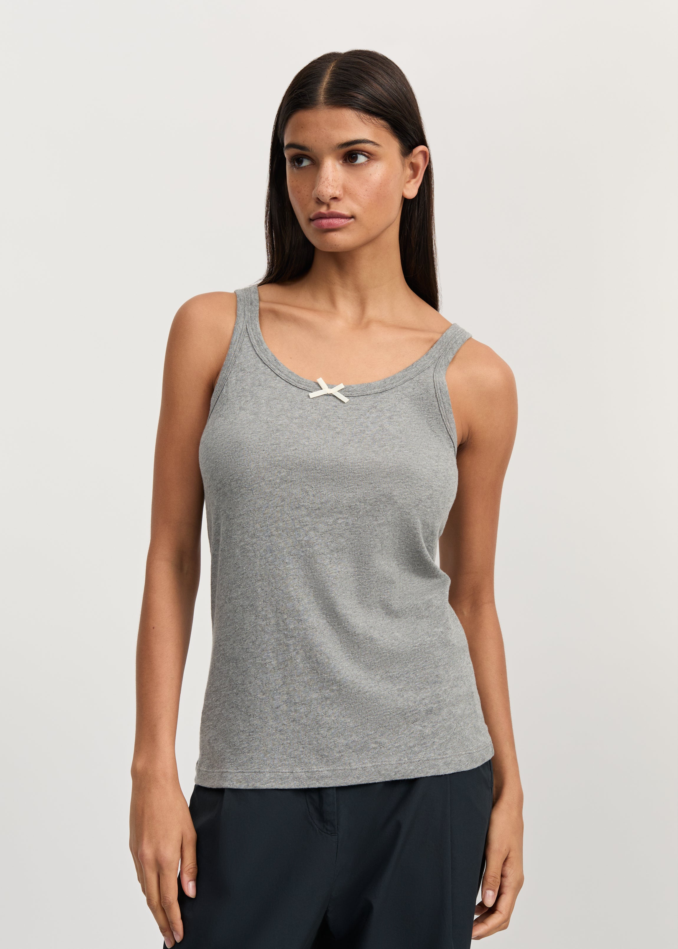 Messhu tank melange | Grey Melange Tank aiayu
