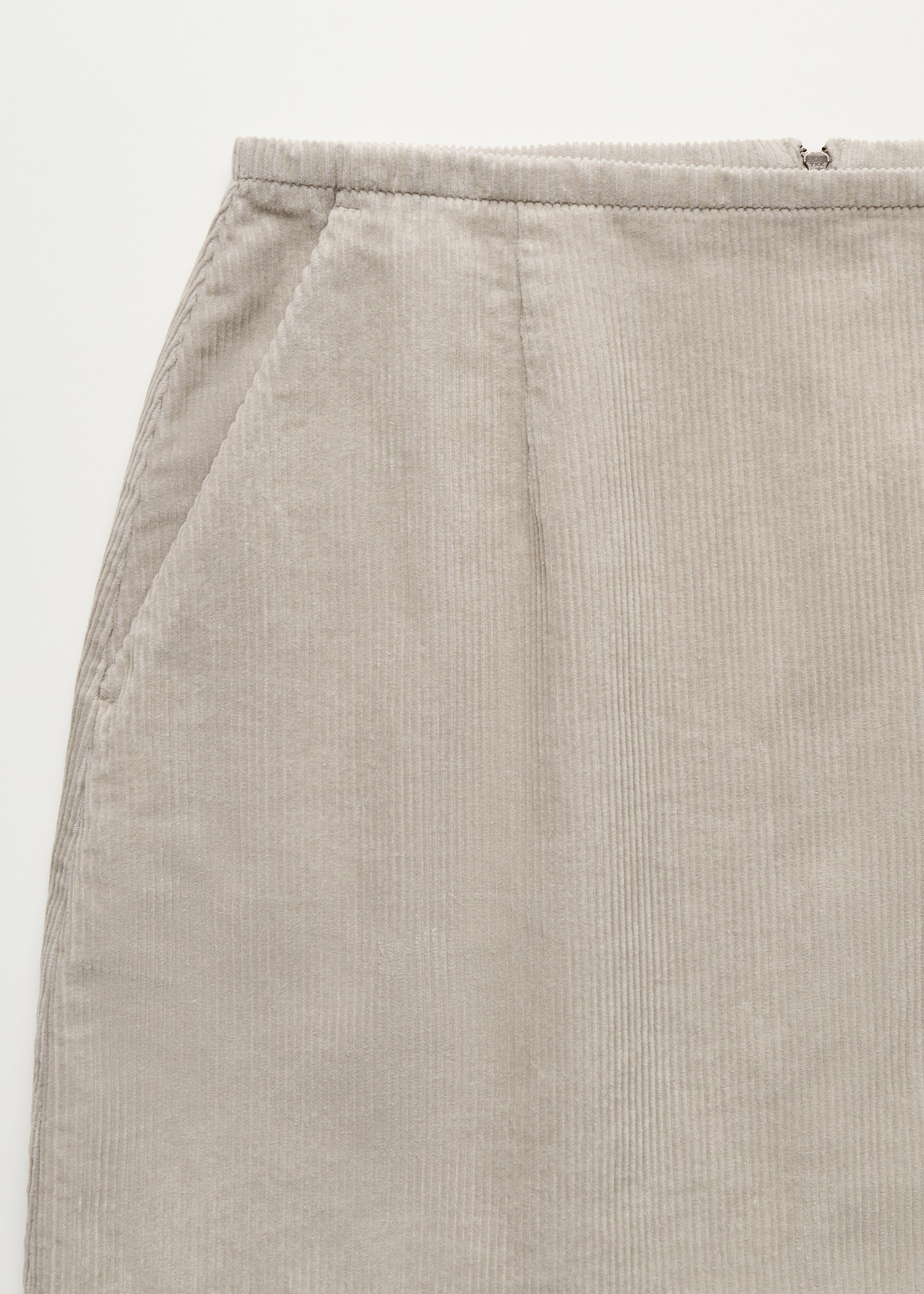 Mini skirt corduroy | Silver Skirt aiayu