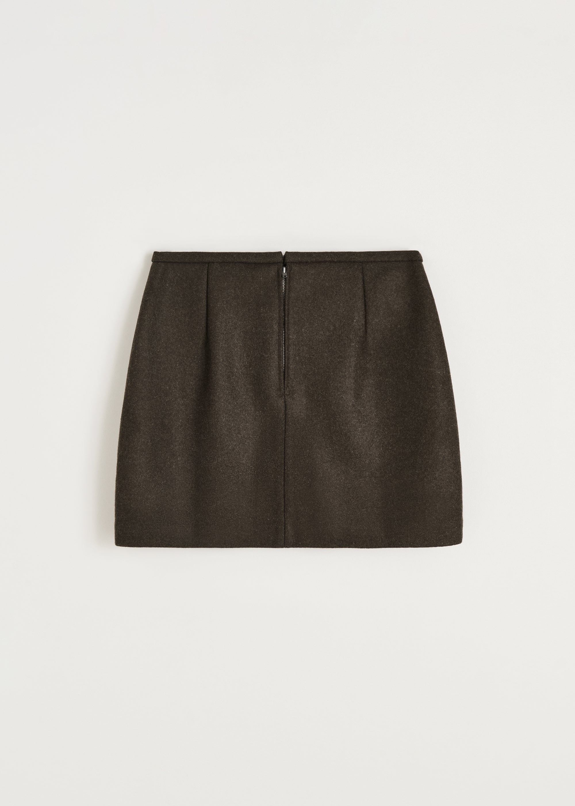 Mini skirt loden | Pure Dark Brown Skirt aiayu