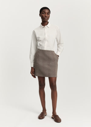 Mini skirt – wool | Herringbone Skirt aiayu