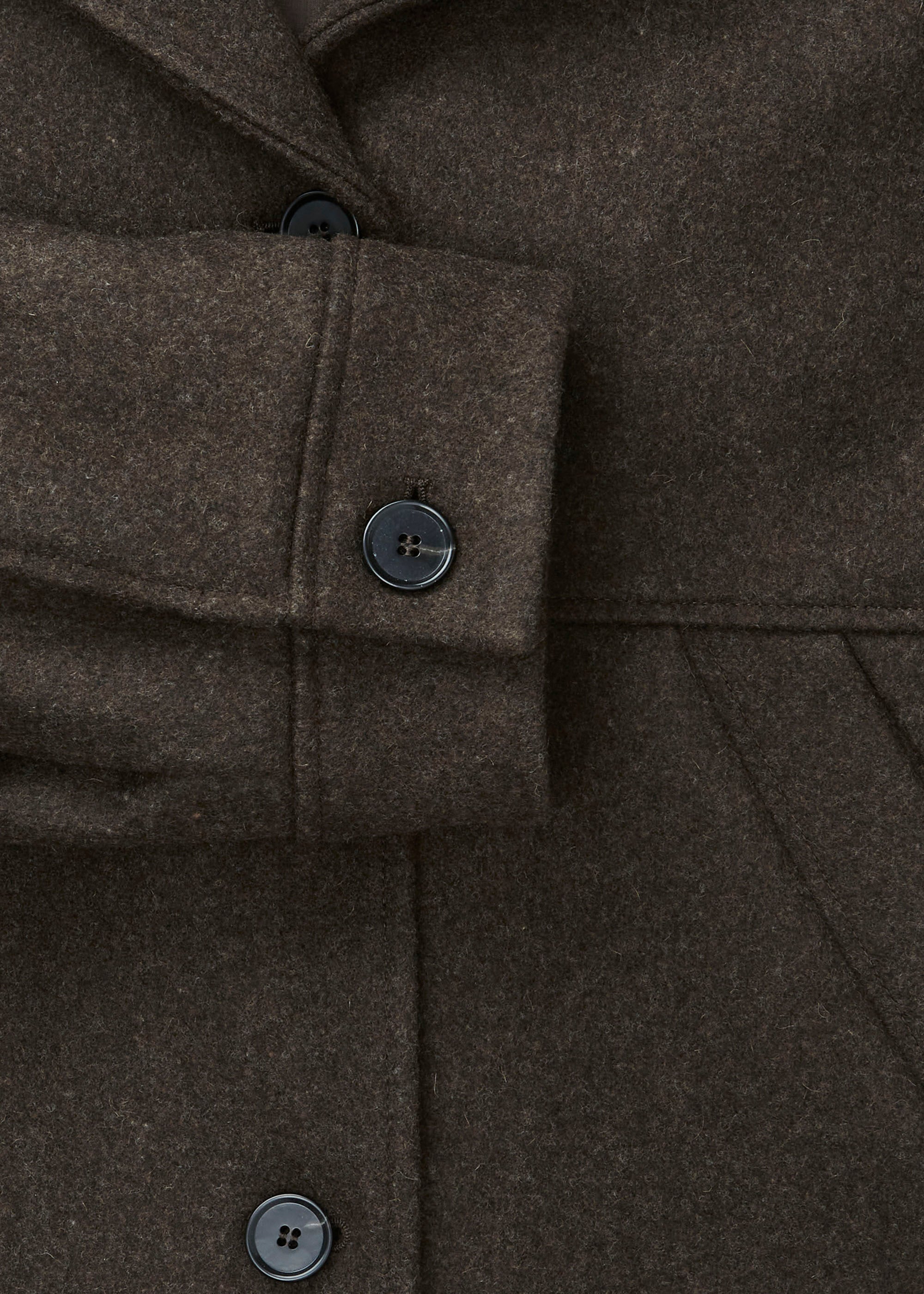 Moa jacket loden | Pure Dark Brown
