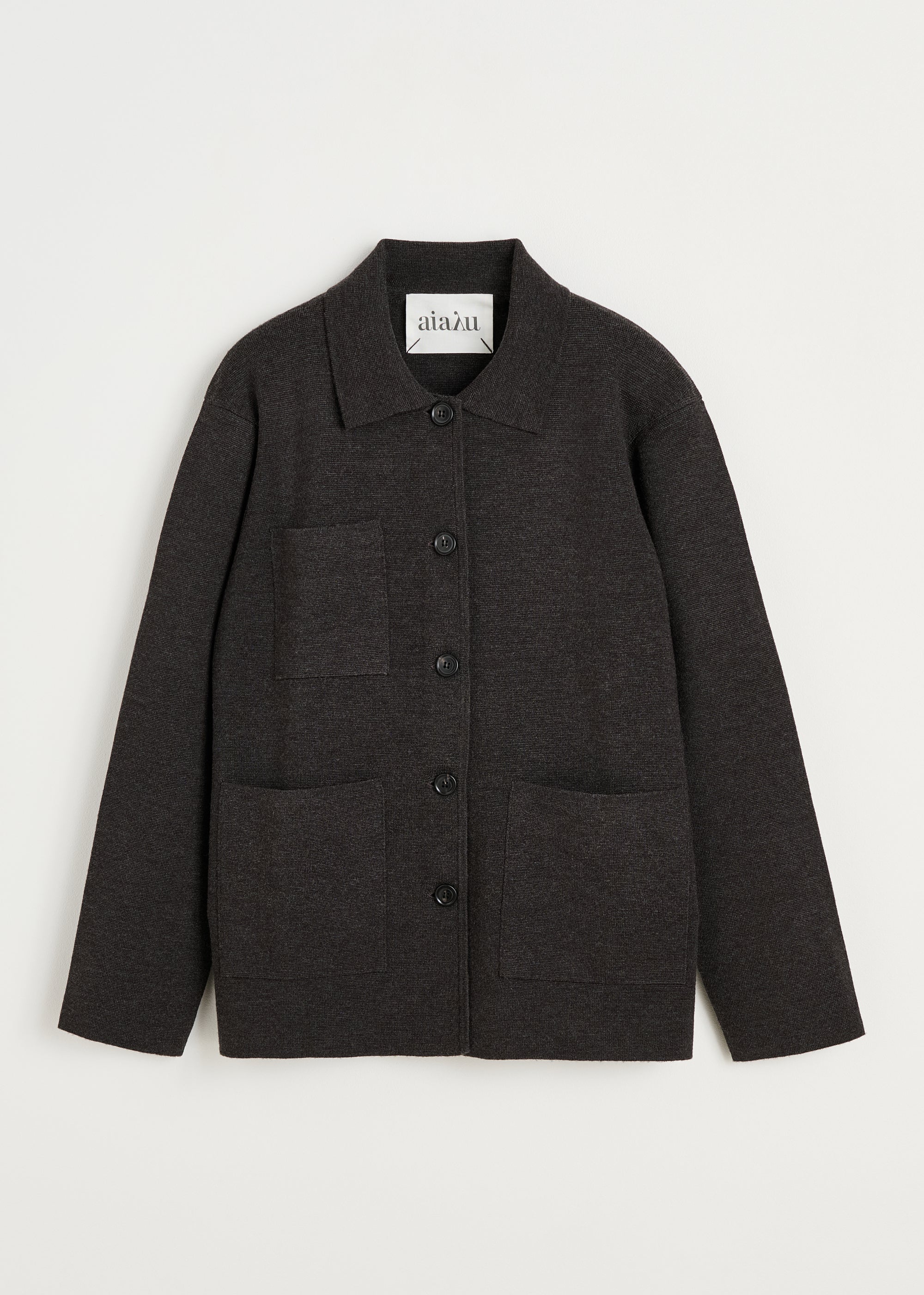 Moema cardigan - pure merino wool | Dark Brown Melange