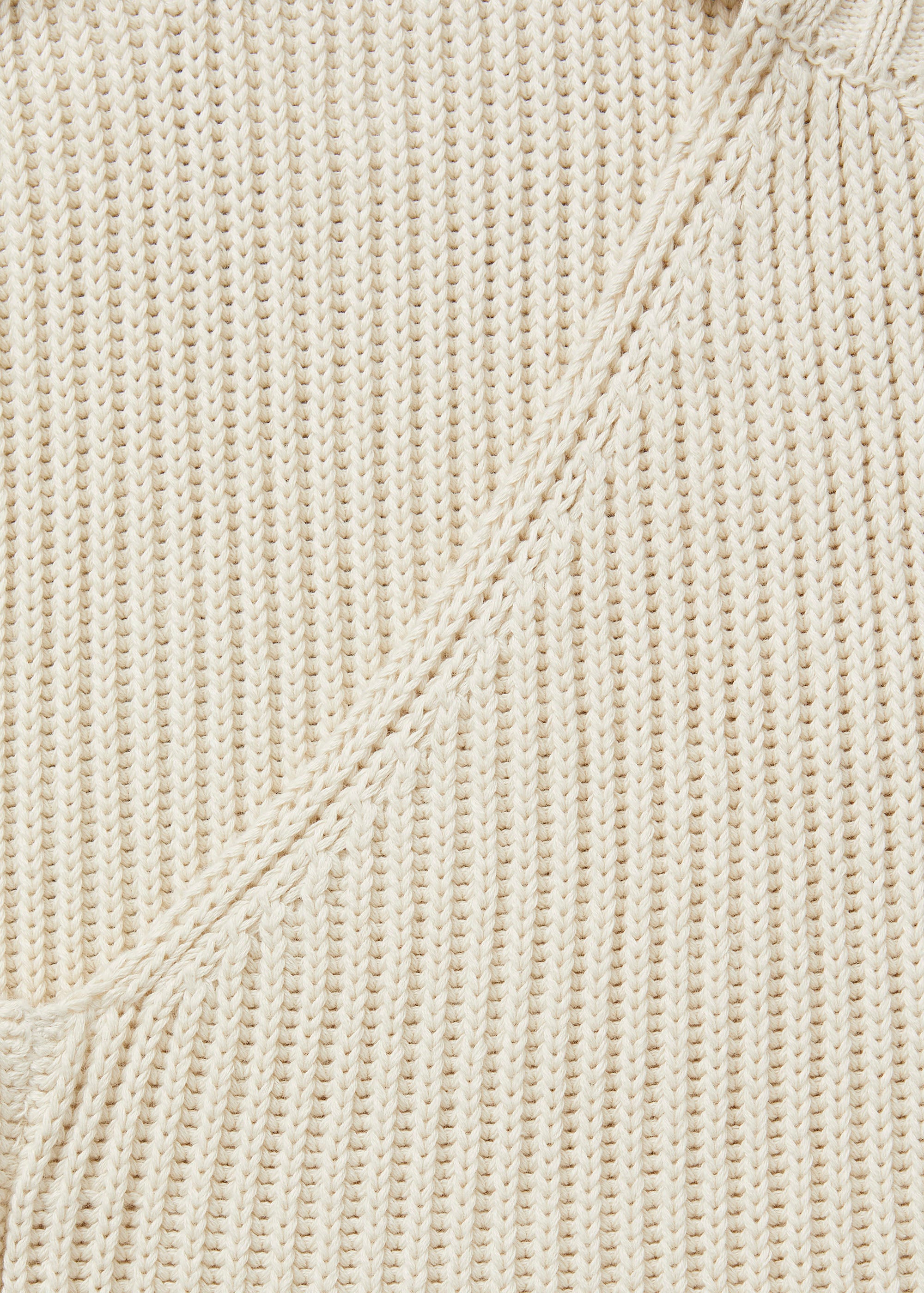 Muse rib knit top | Pure Ecru