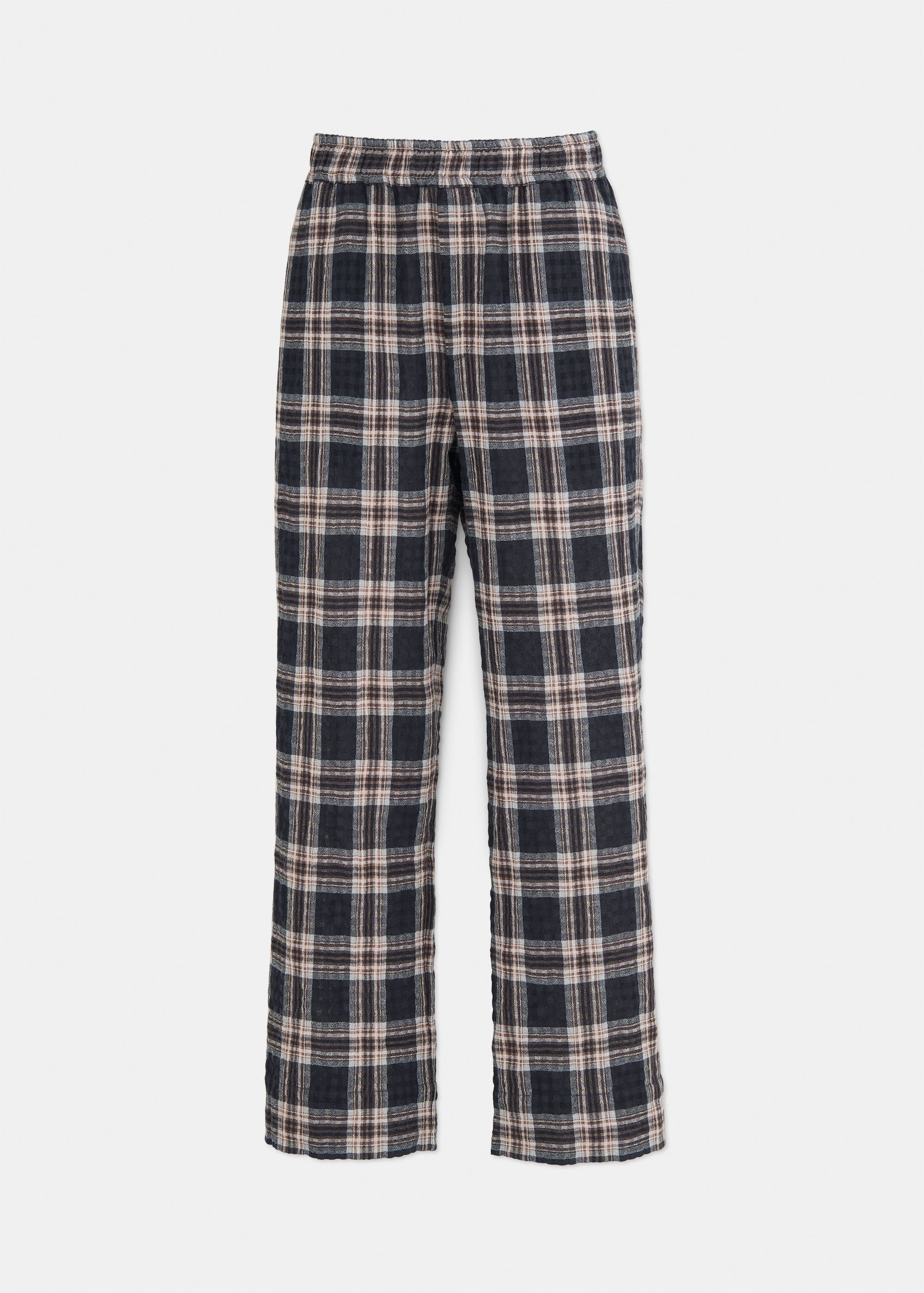 My pant checked wool | Mix Black