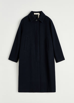 Noah coat – wool | Black Navy Coat aiayu