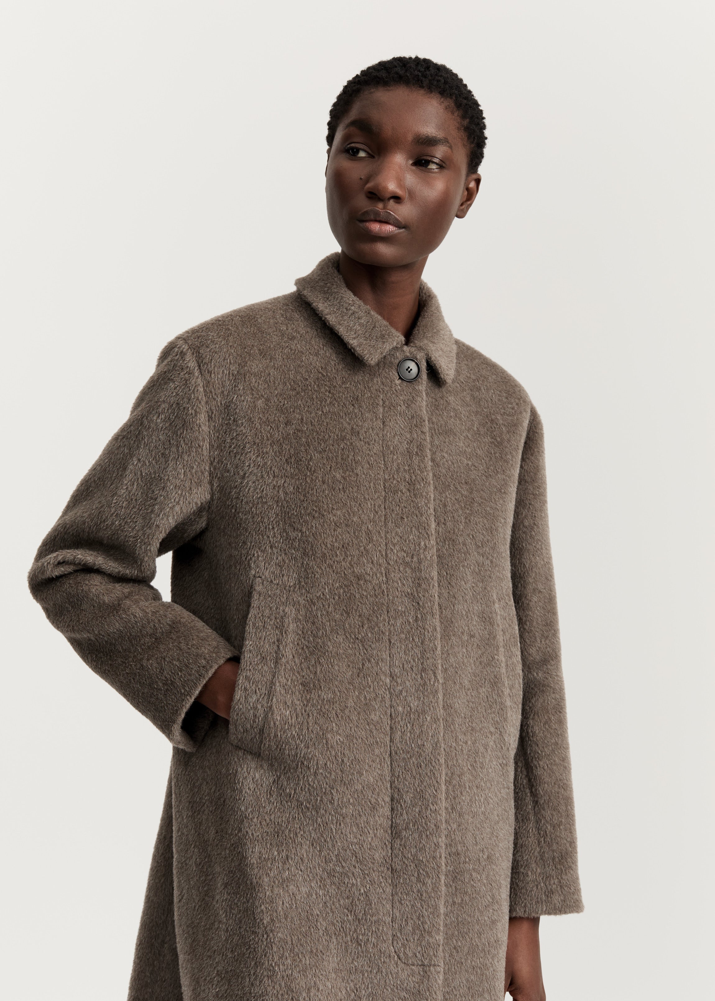 Noor coat – wool | Yak Melange Jacket aiayu