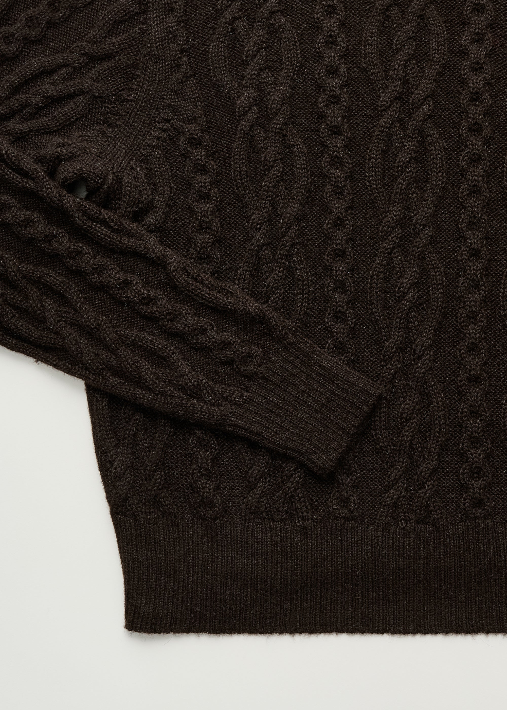 Orenda sweater – llama | Pure Dark Brown Sweater aiayu