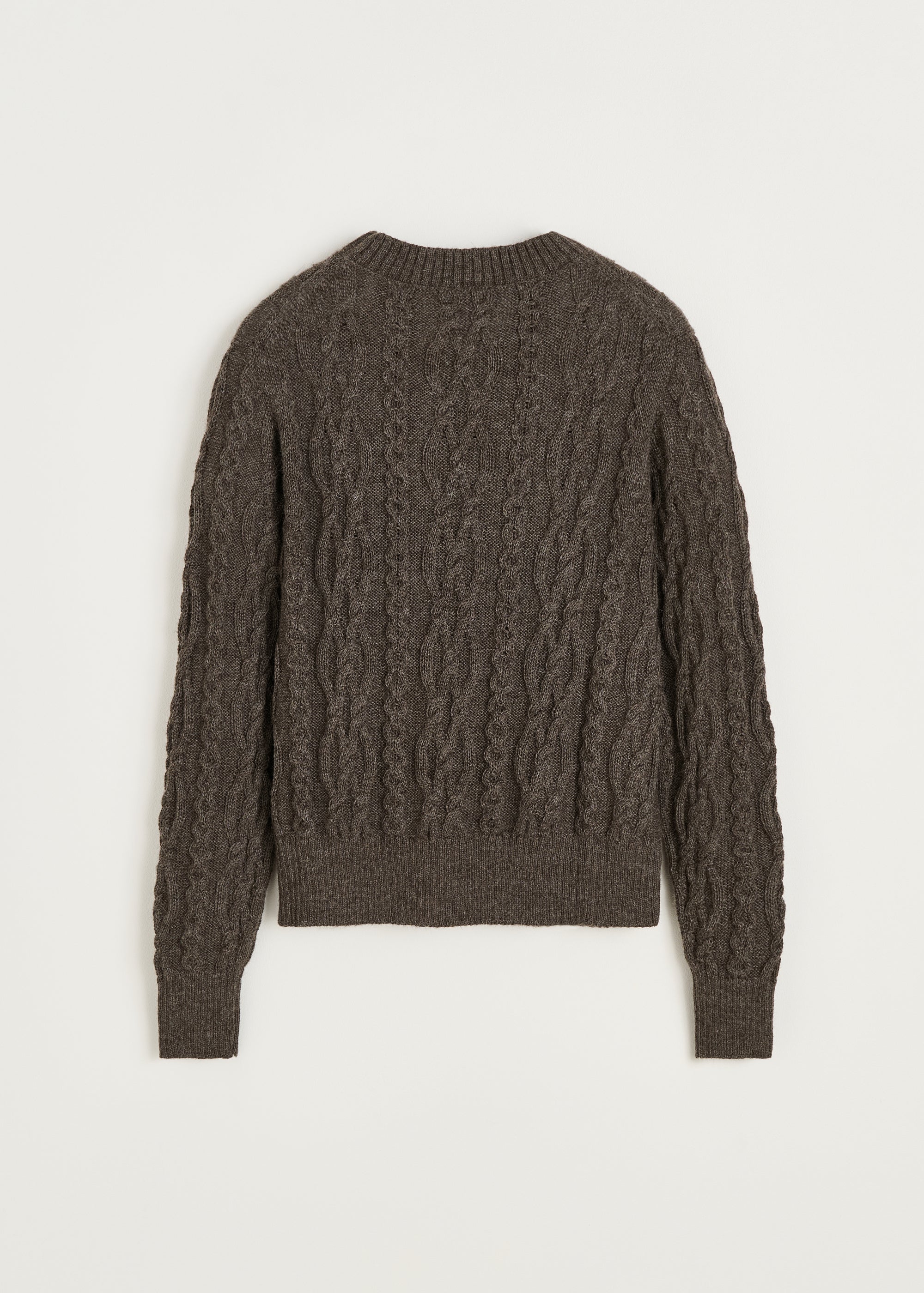 Orenda sweater – llama | Pure Smokey Brown Sweater aiayu
