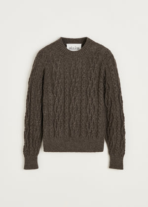 Orenda sweater – llama | Pure Smokey Brown Sweater aiayu