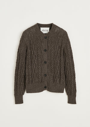 Pala cardigan – llama | Pure Smokey Brown Cardigan aiayu