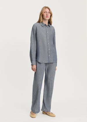 Paulina shirt linen | Night Sky Shirt Woven aiayu