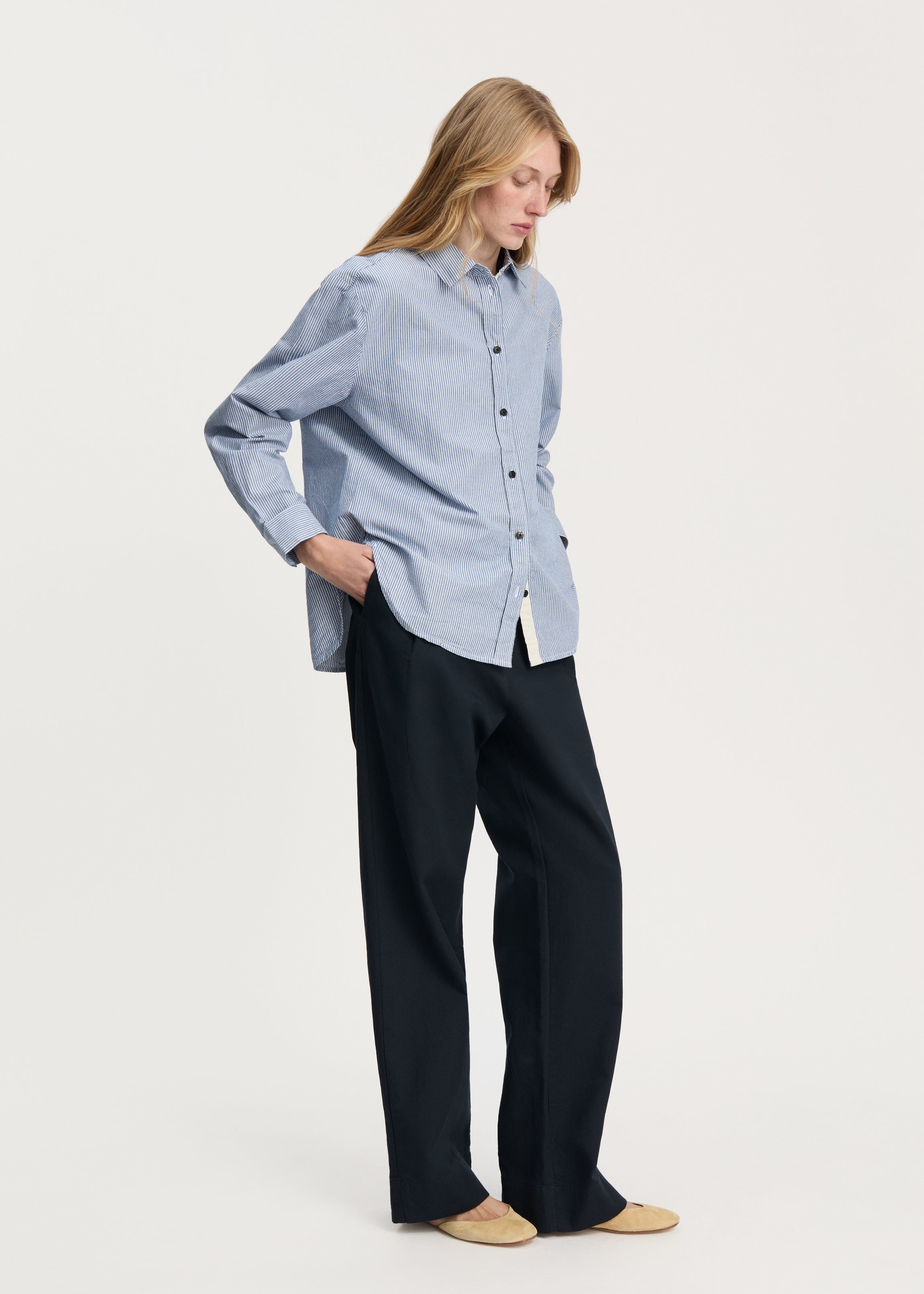 Paulina shirt striped | Mix Blue Boy Shirt Woven aiayu