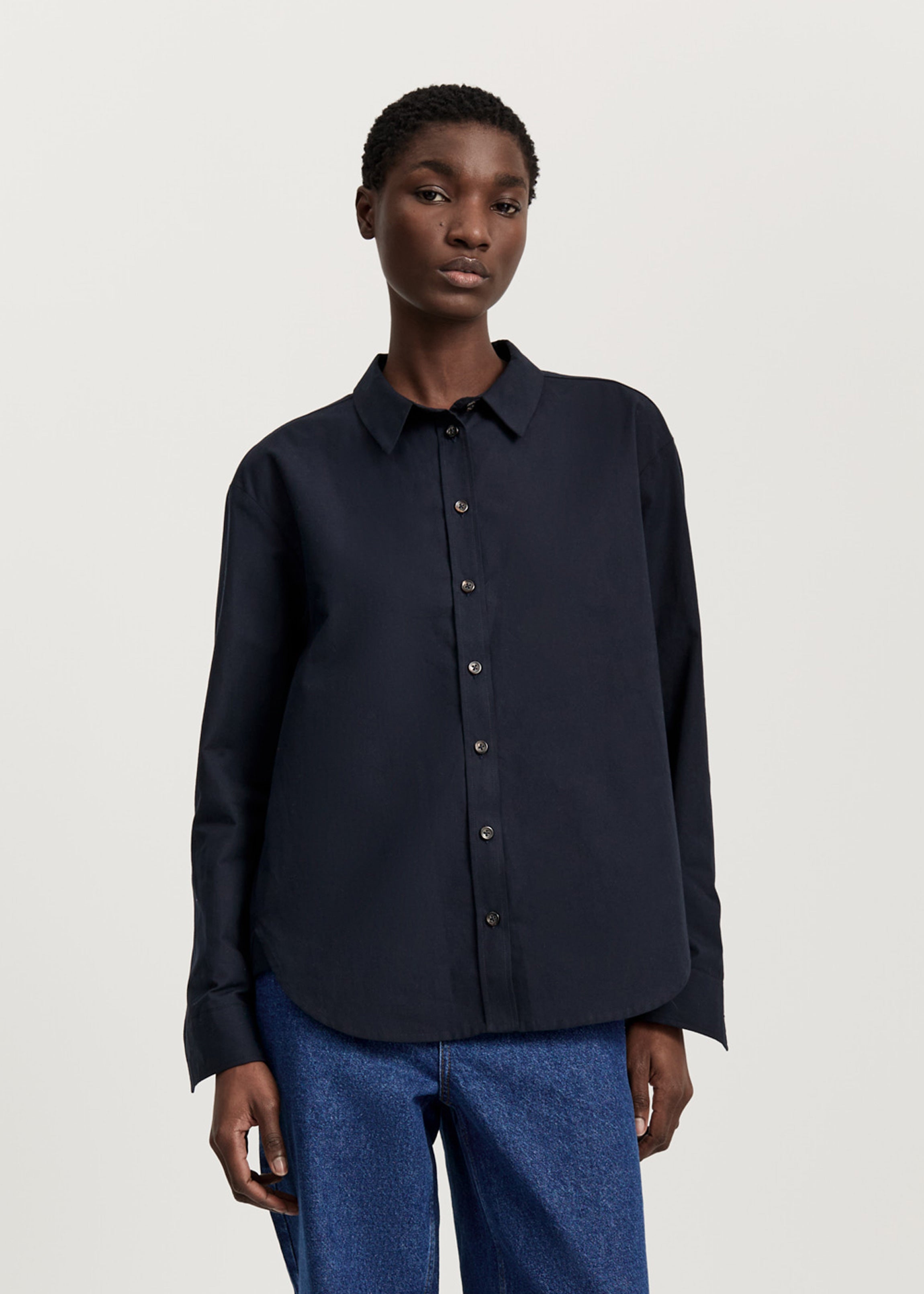 Paulina shirt | Navy Shirt Woven aiayu