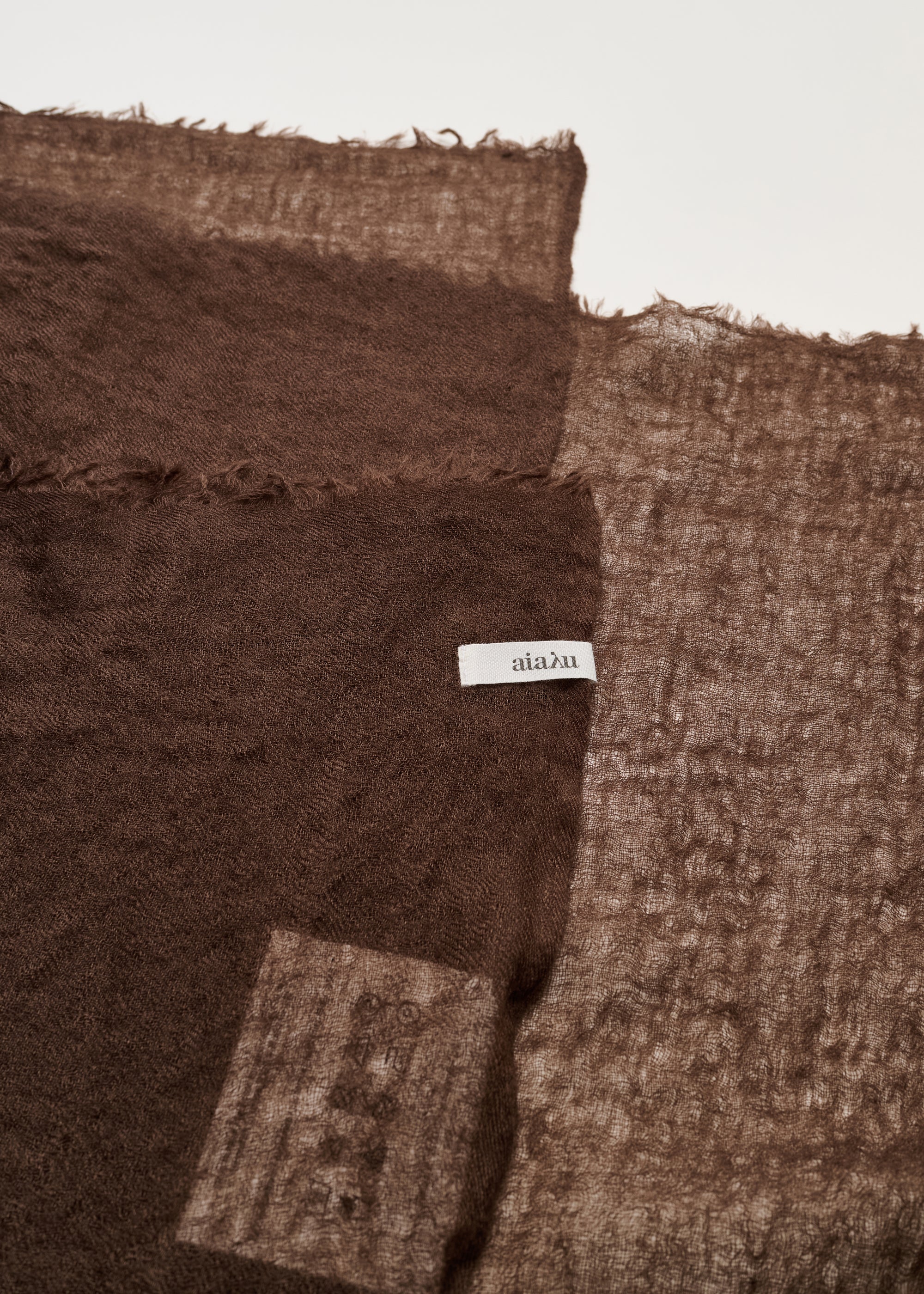 Poon scarf - pure cashmere | Chocolate Scarf aiayu