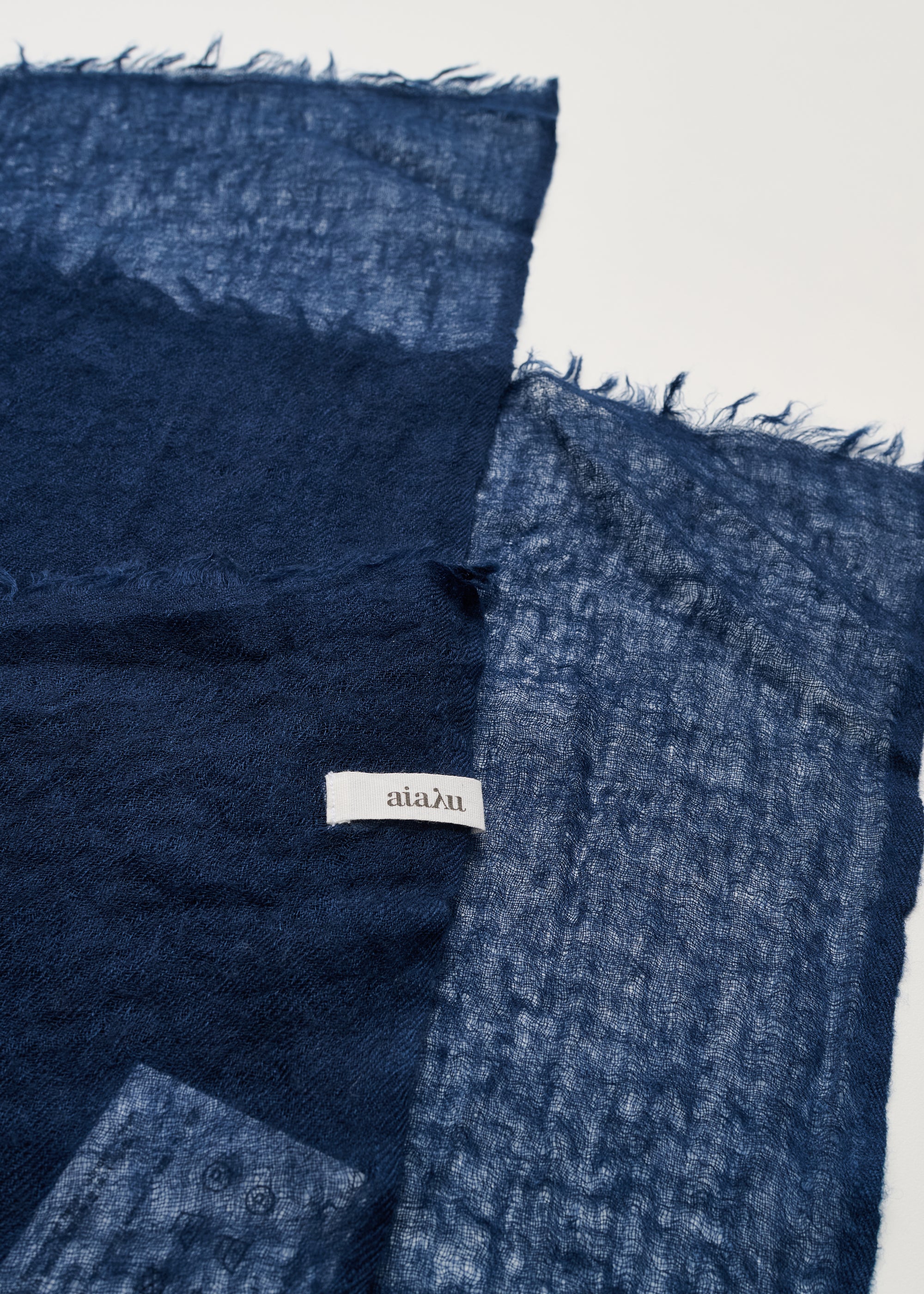 Poon scarf - pure cashmere | Navy Scarf aiayu