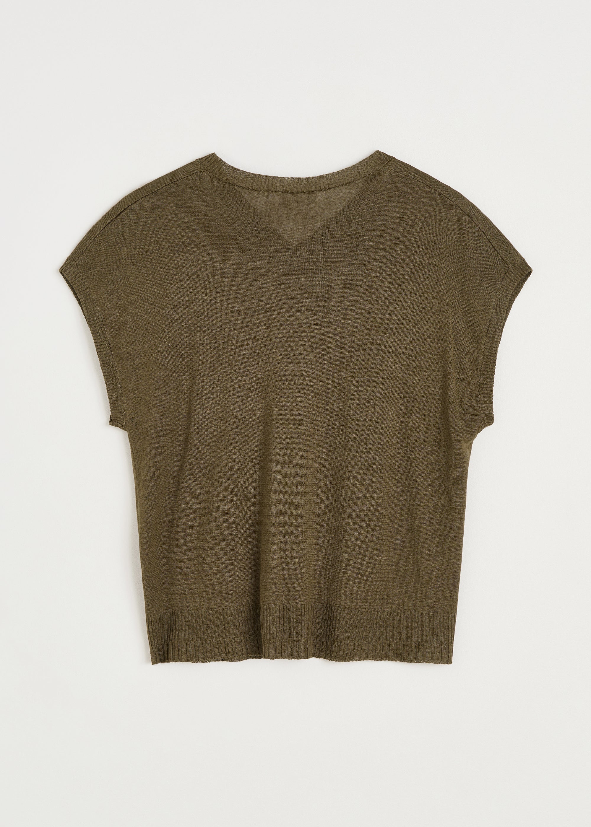 Priti vest – linen | Green Wood Vest aiayu