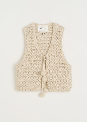 Ravi vest – highland wool | Pure Ecru Vest aiayu