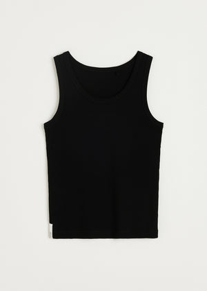 Rib tank top  | Black