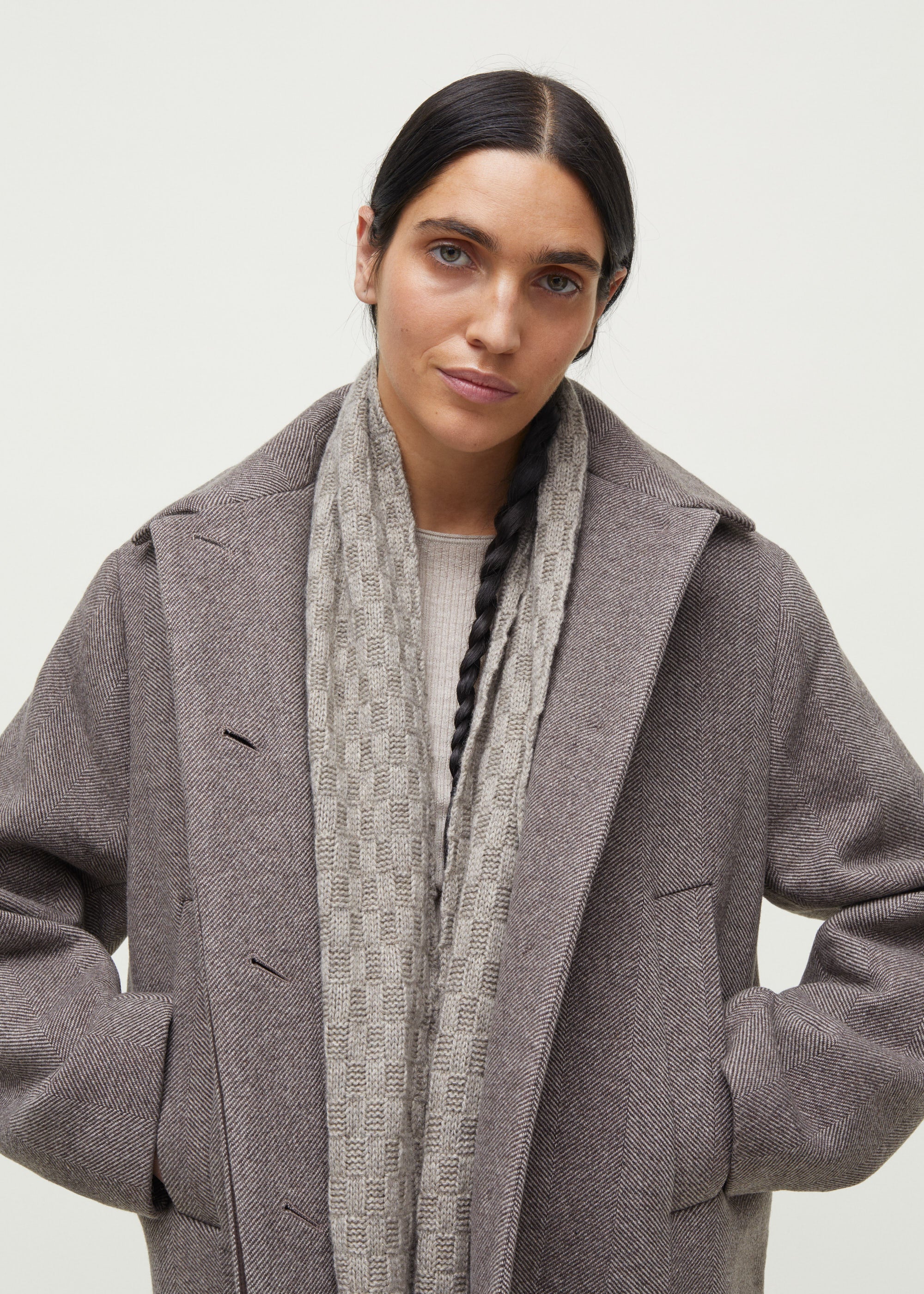 Ribi yak scarf | Pure Light Grey