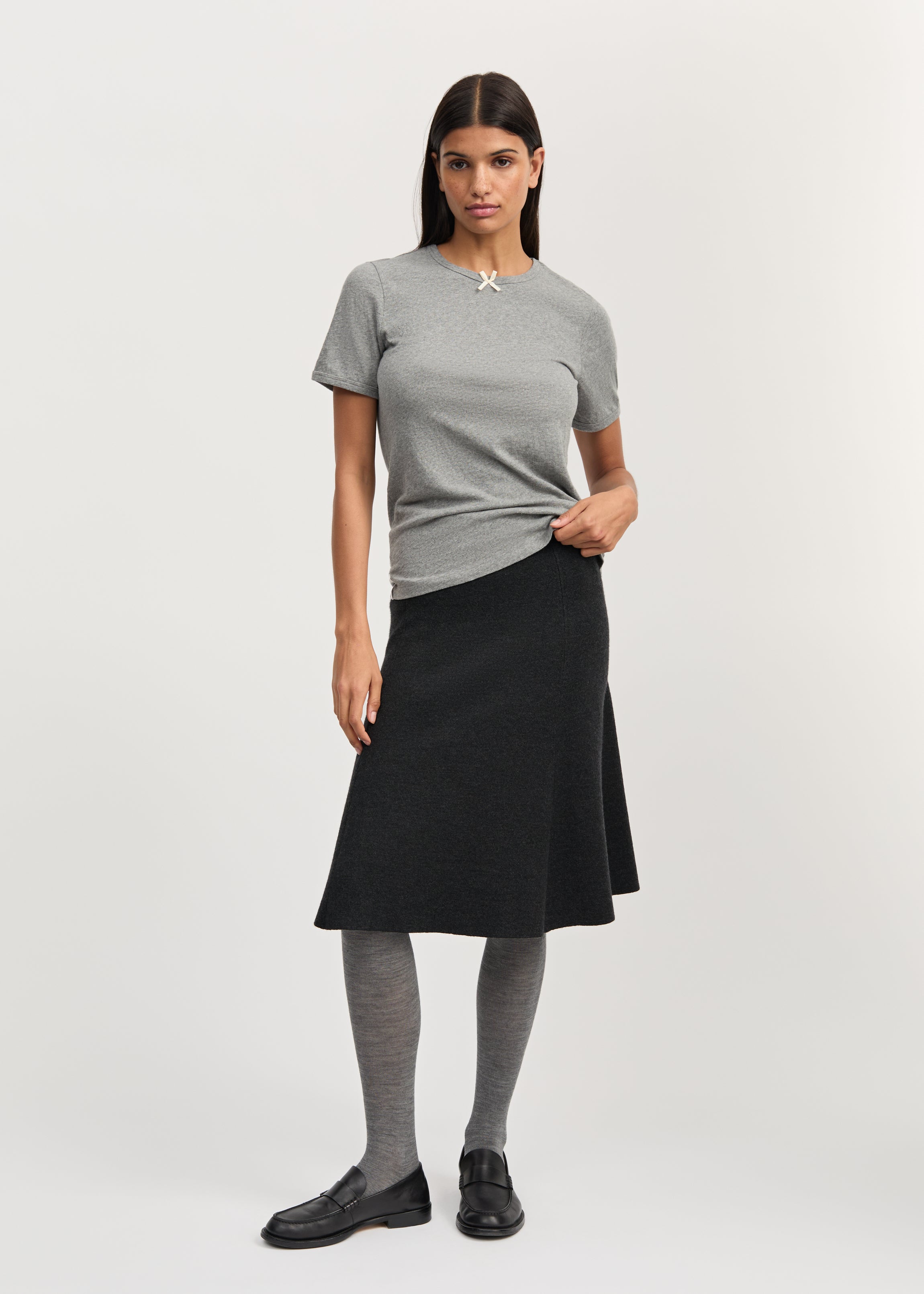 Riley skirt – merino wool | Antracite Skirt aiayu